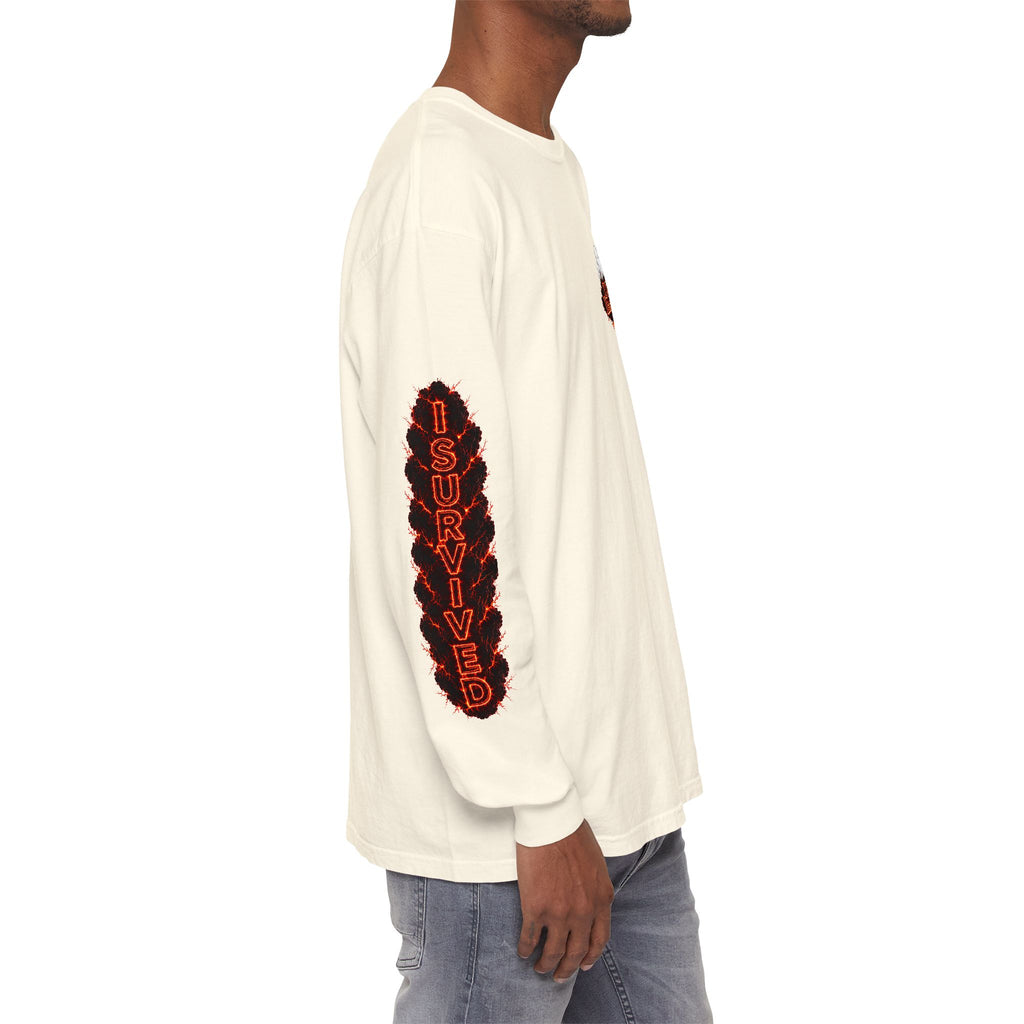 I Survived 2020 — "Please Stand By" Test Pattern Tee Special Edition Wildfire Signal Edition Summer Premiere Unisex Garment-Dyed Long Sleeve T-Shirt