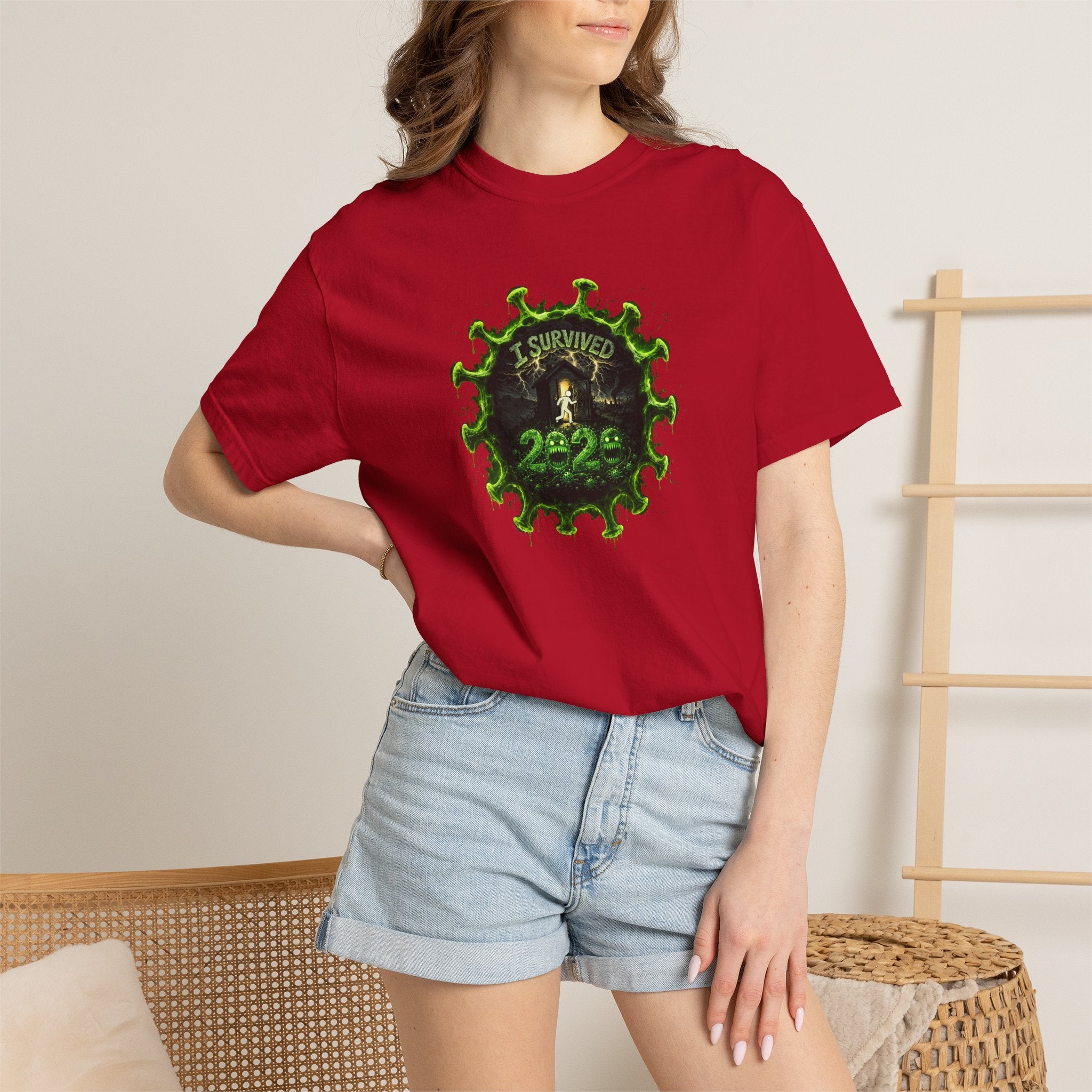 I Survived 2020 — PANDEMIC S1:E4: Director's Cut "Mask Madness" Unisex Garment-Dyed T-shirt