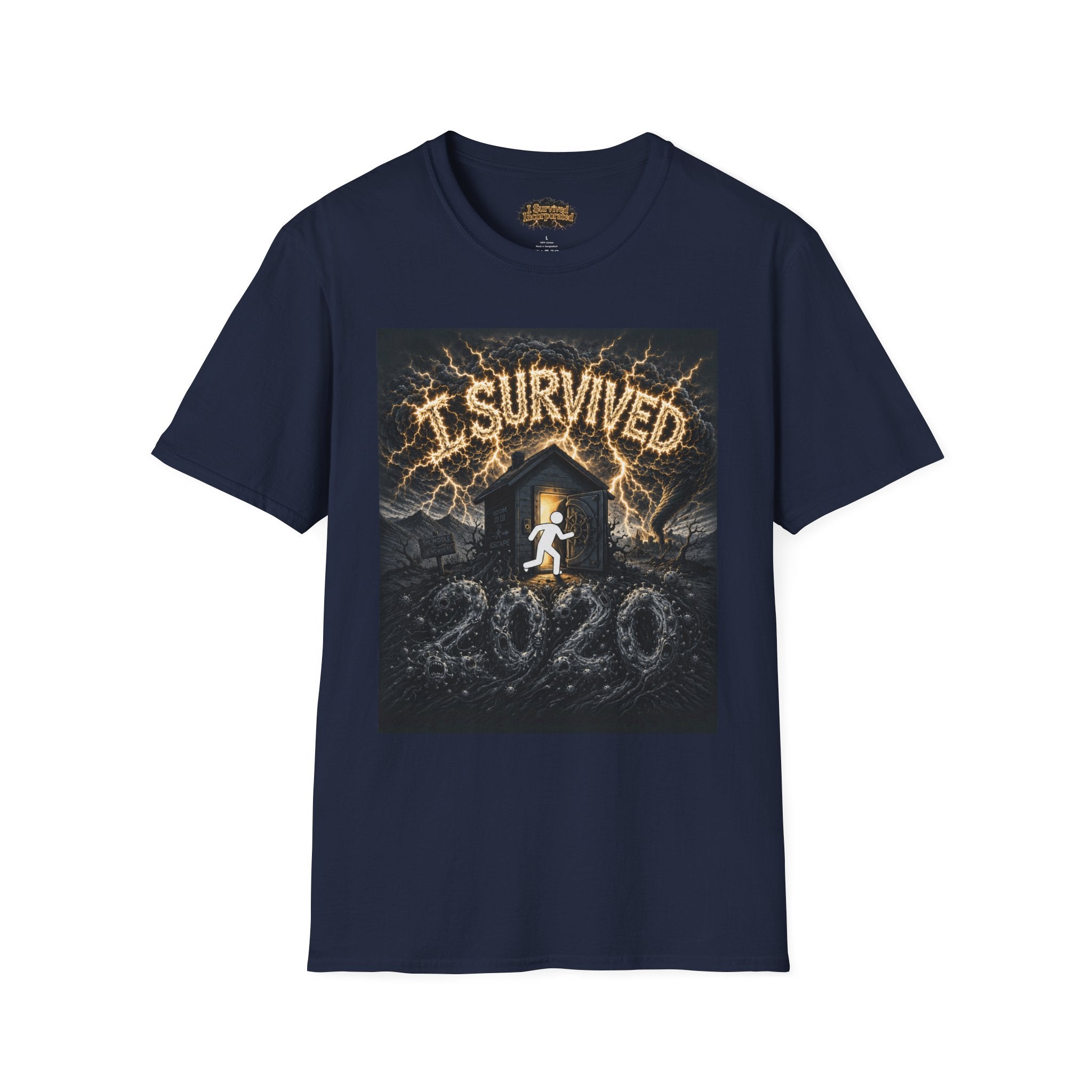 I Survived 2020 — Original Design Teaser Tee | Season 1 Premiere Drop Unisex Softstyle T-Shirt