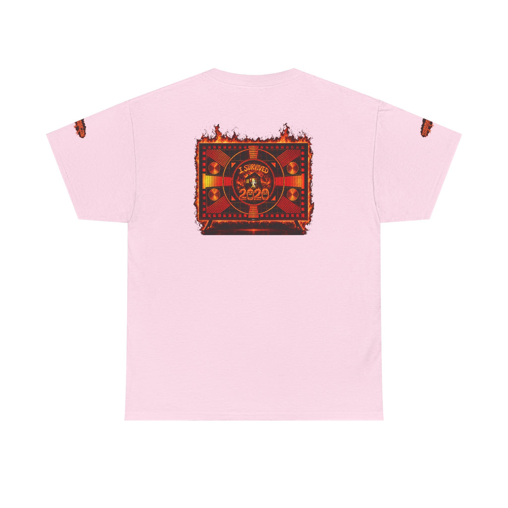 I Survived 2020 — "Please Stand By" Test Pattern Tee Wildfire Signal Special Edition Summer Premiere Unisex Heavy Cotton Tee