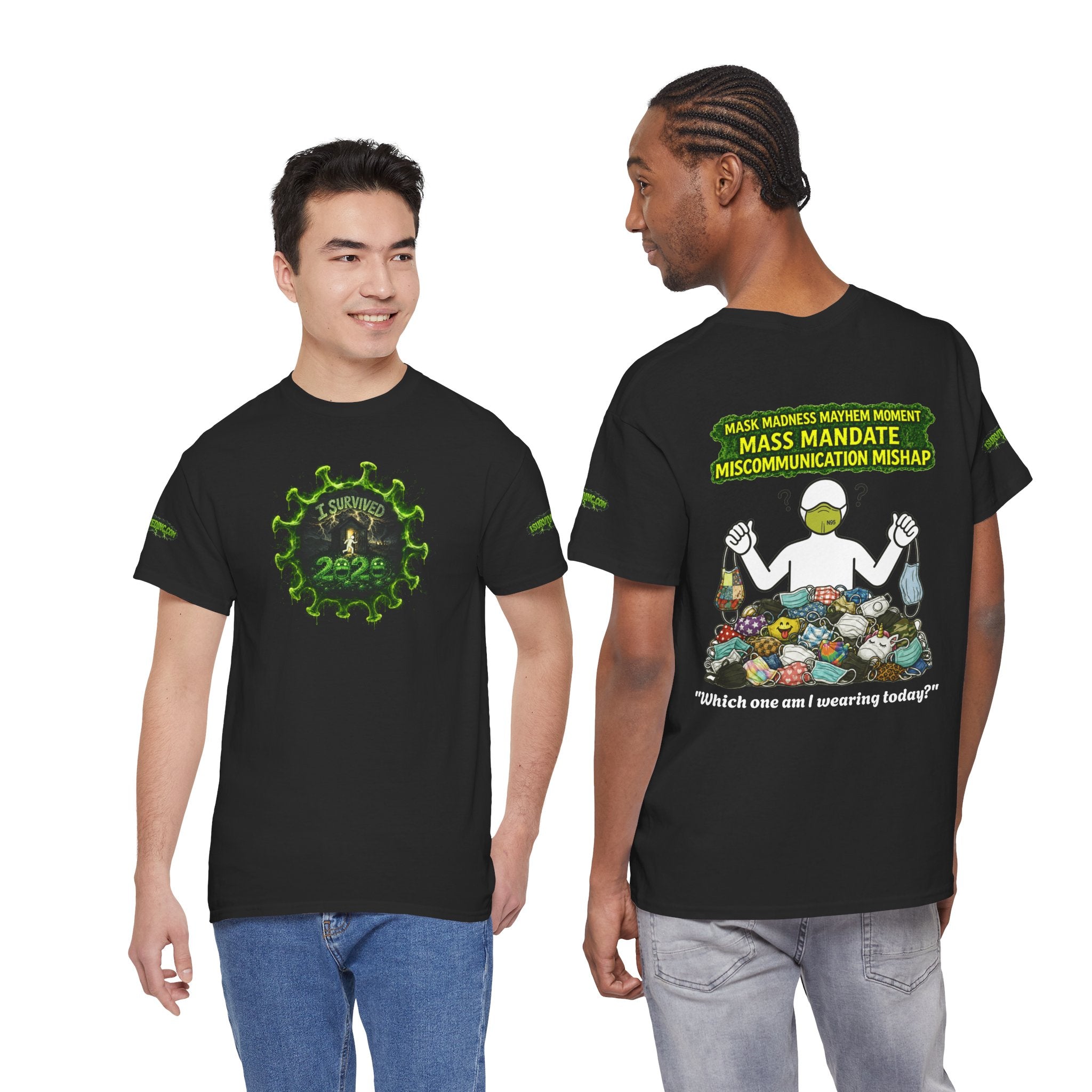 I Survived 2020 — PANDEMIC S1:E4: Director's Cut Special Edition "Mask Madness" Unisex Heavy Cotton Tee
