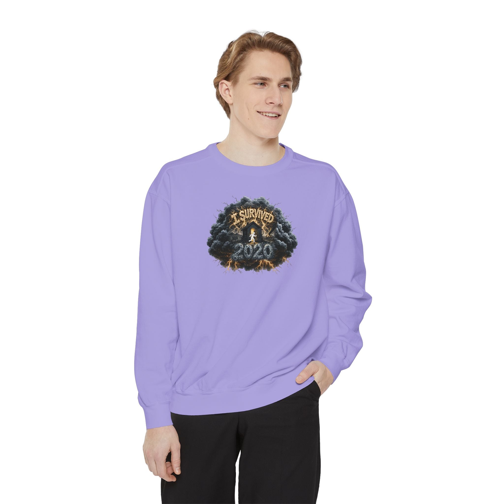 I Survived 2020 — Original PILOT Design: Director's Cut Unisex Garment-Dyed Sweatshirt