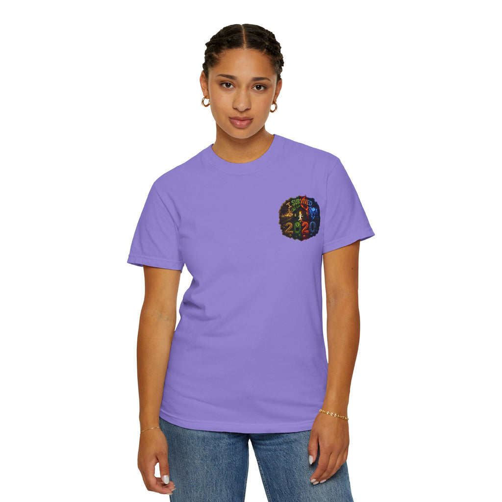 I Survived 2020 — "No Signal" Test Pattern Tee Alien Broadcast Finale Summer Premiere Unisex Garment-Dyed T-shirt