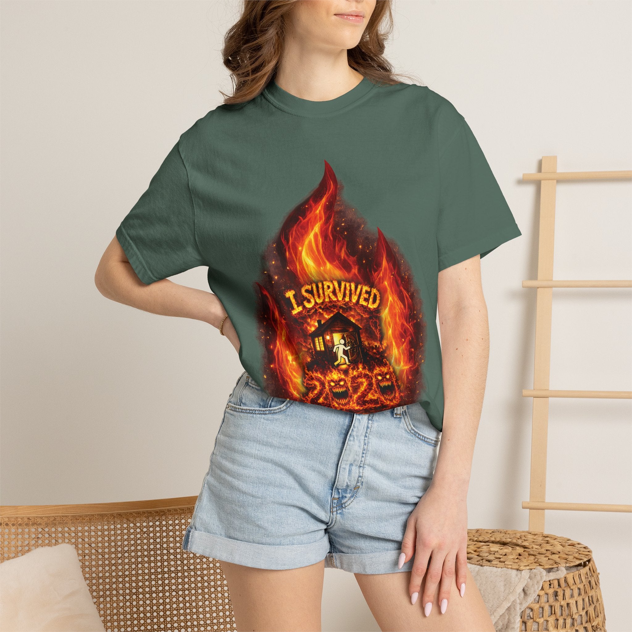 I Survived 2020 — Director's Cut S2:E3 "The California Wildfires" | Wildfire Edition Memorial Unisex Garment-Dyed T-shirt