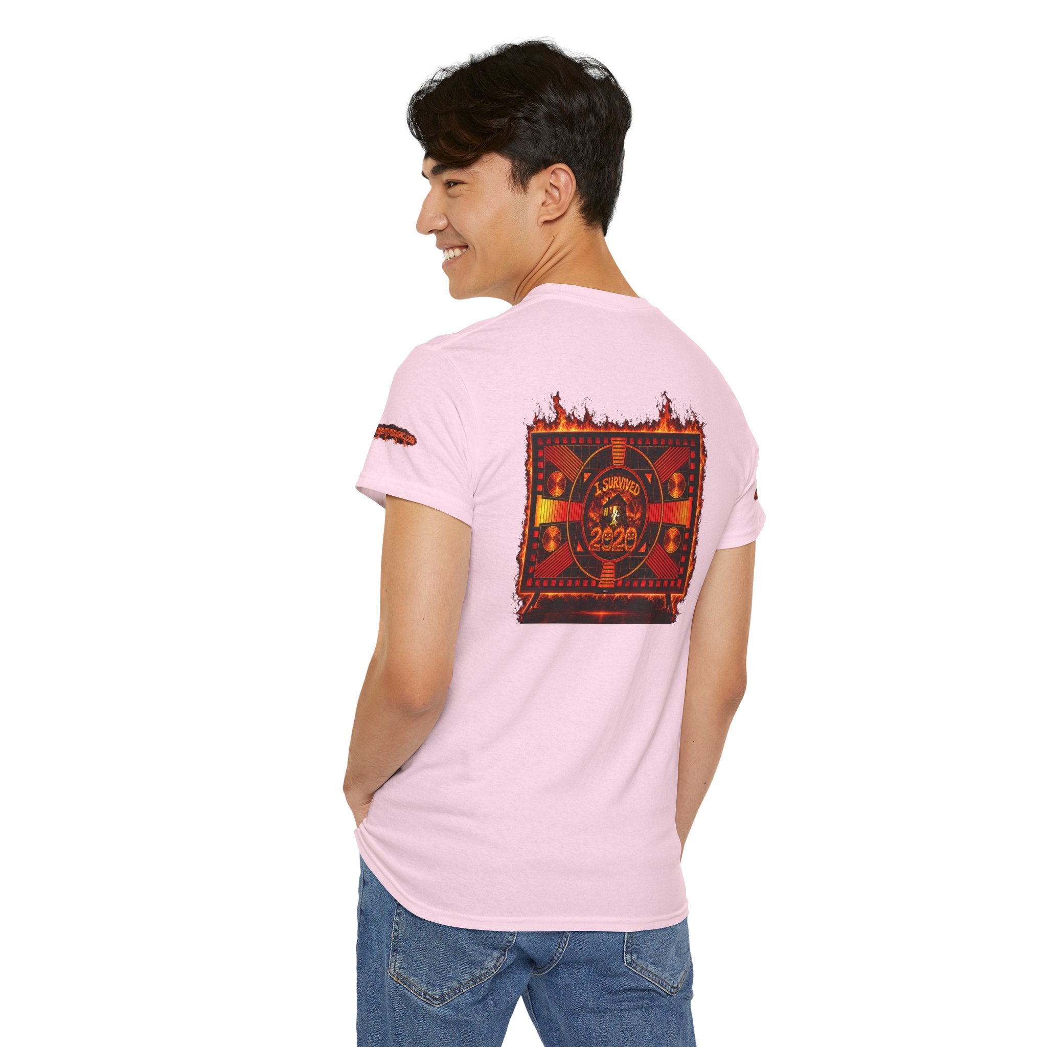 I Survived 2020 — "Please Stand By" Test Pattern Tee Wildfire Signal Special Edition Summer Premiere Unisex Heavy Cotton Tee