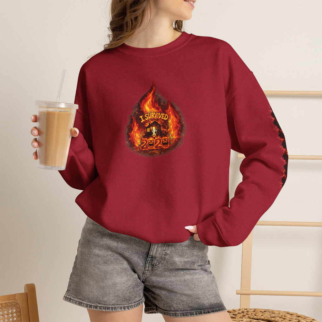 I Survived 2020 — WILDFIRES S2:E3: Director's Cut "The California Wildfires" Memorial Unisex Heavy Blend™ Crewneck Sweatshirt