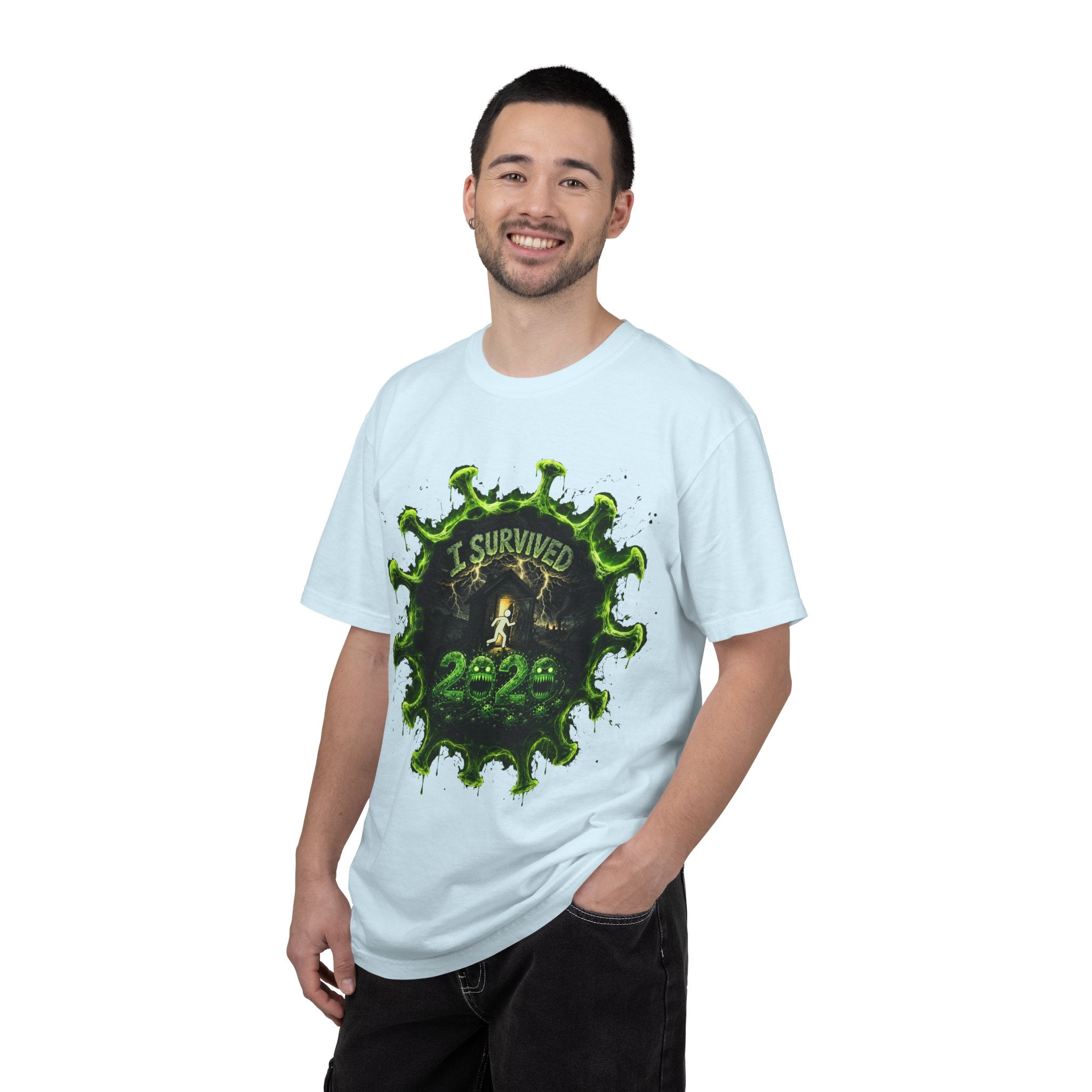 I Survived 2020 — Director's Cut S1:E3 "The Jab!" | Pandemic Edition Unisex Garment-Dyed T-shirt