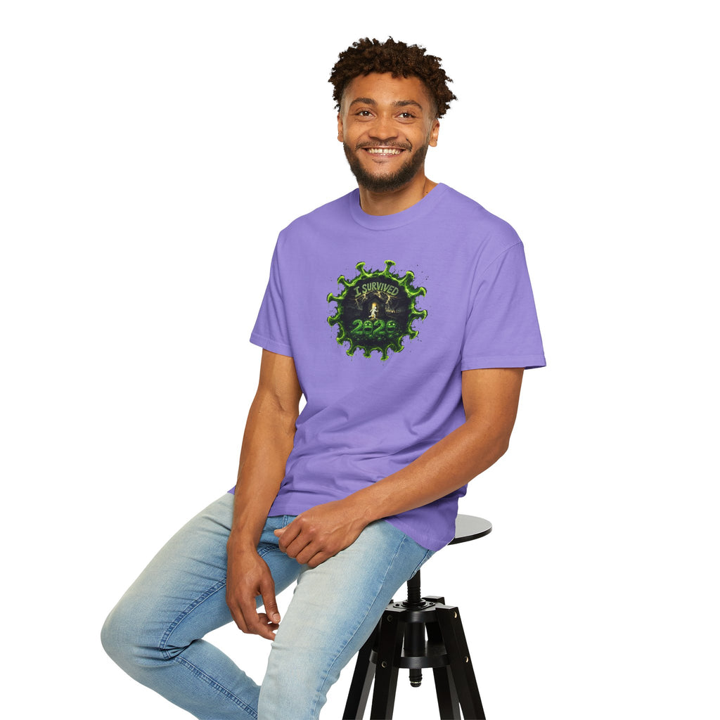 I Survived 2020 —  PANDEMIC S1:E1: Director's Cut "COVID-19: The Coronavirus" Unisex Garment-Dyed T-shirt