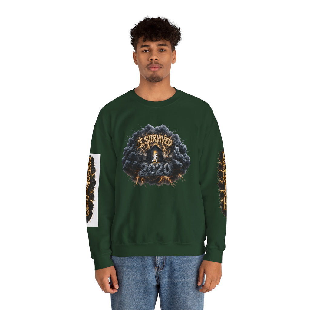 I Survived 2020 — Director's Cut Original Design Teaser Tee | Season 1 Premiere Drop Unisex Heavy Blend™ Crewneck Sweatshirt