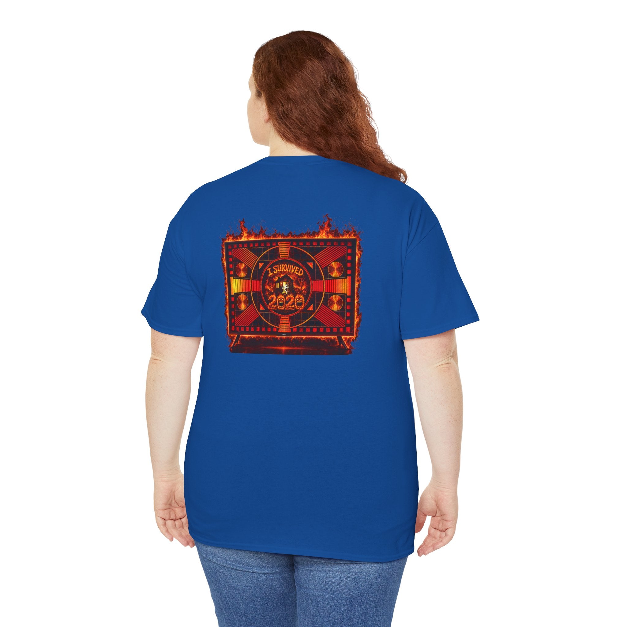 I Survived 2020 — "Please Stand By" Test Pattern Tee Wildfire Signal Edition Summer Premiere Unisex Heavy Cotton Tee