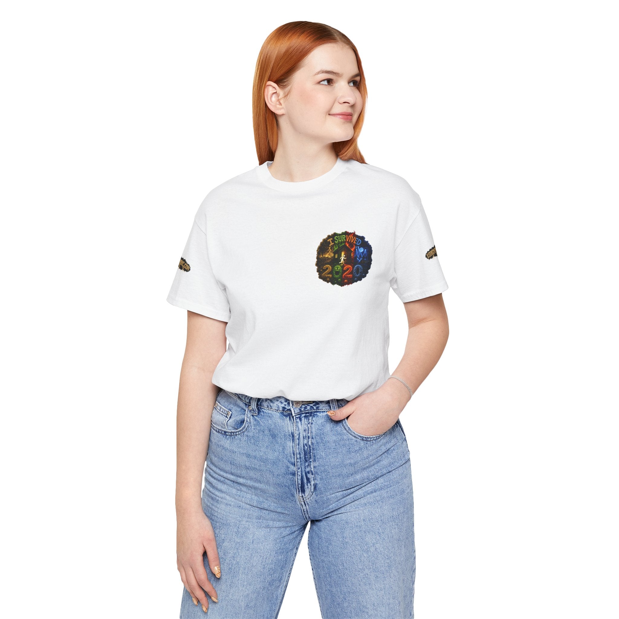 I Survived 2020 — "No Signal" Test Pattern Tee Alien Broadcast Finale Summer Premiere Unisex Jersey Short Sleeve Tee
