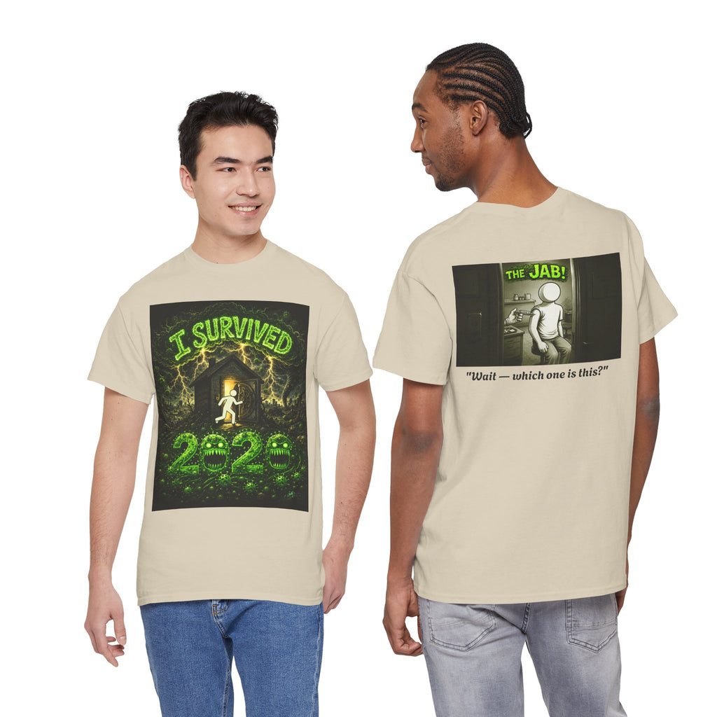 Sobreviví al 2020 — T1:E3 "¡La vacuna!" | Camiseta unisex de algodón grueso Edición Pandemia