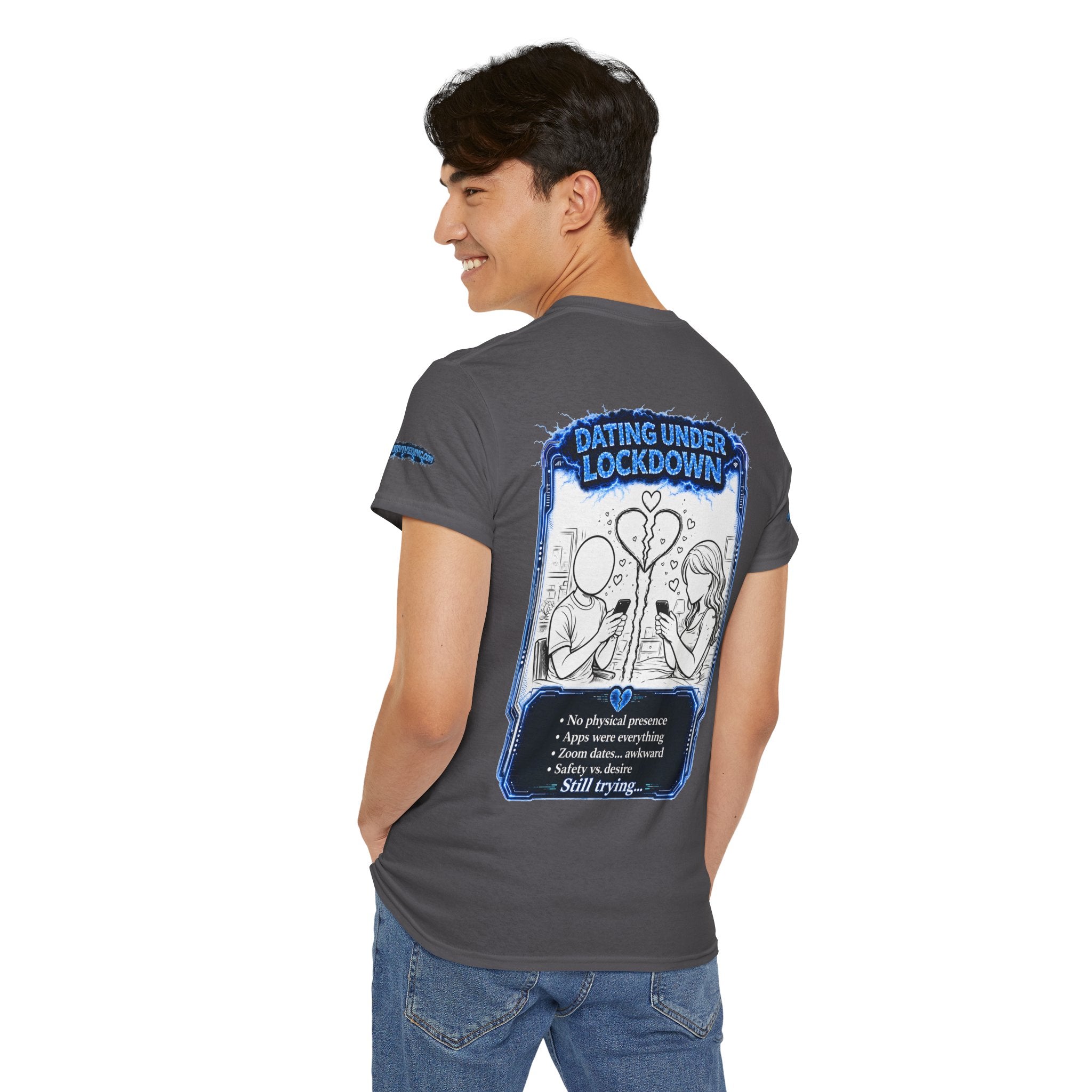 I Survived 2020 — LOCKDOWN S3:E2: Special Edition "Dating Under Lockdown" Unisex Heavy Cotton Tee