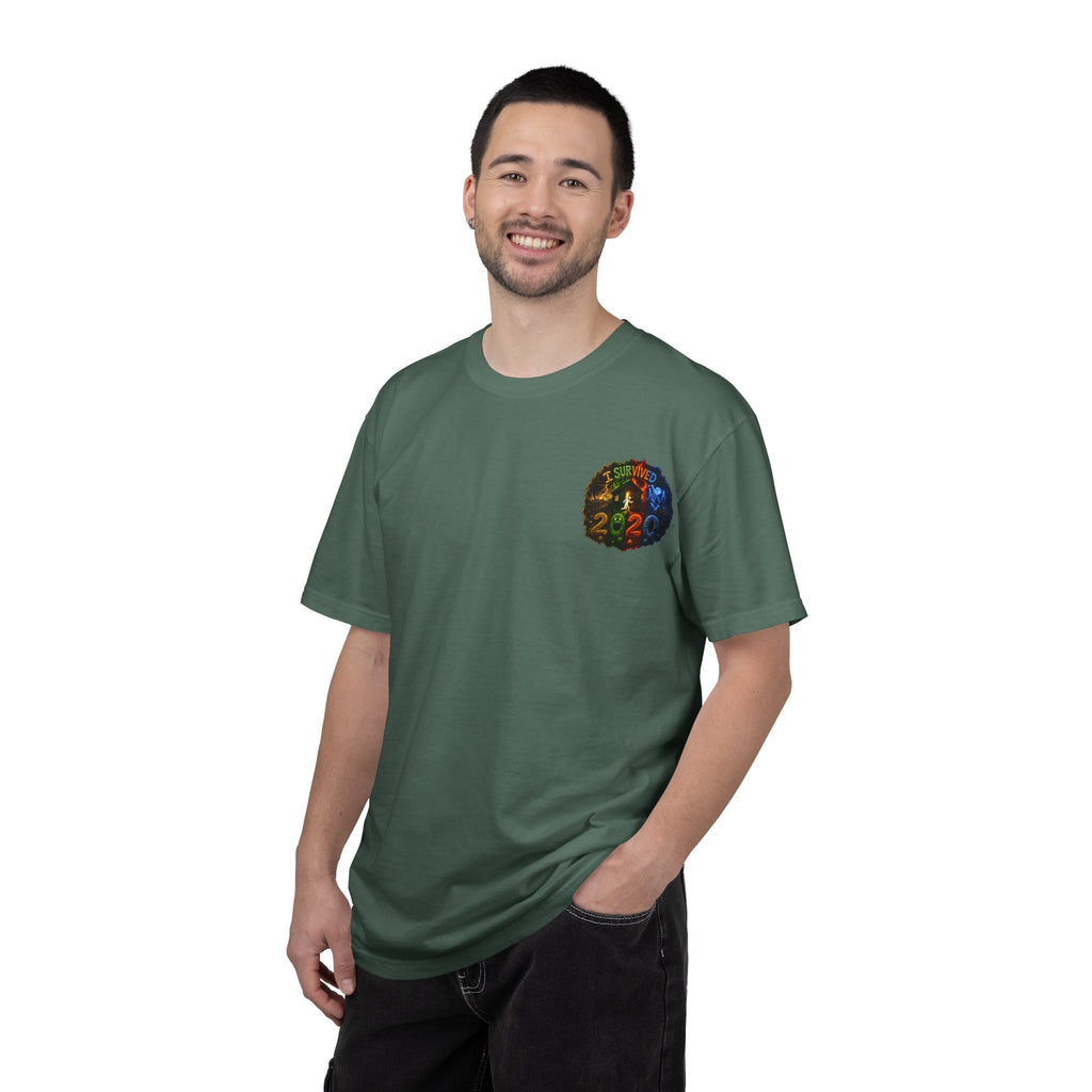 I Survived 2020 — "No Signal" Test Pattern Tee Alien Broadcast Finale Summer Premiere Unisex Garment-Dyed T-shirt