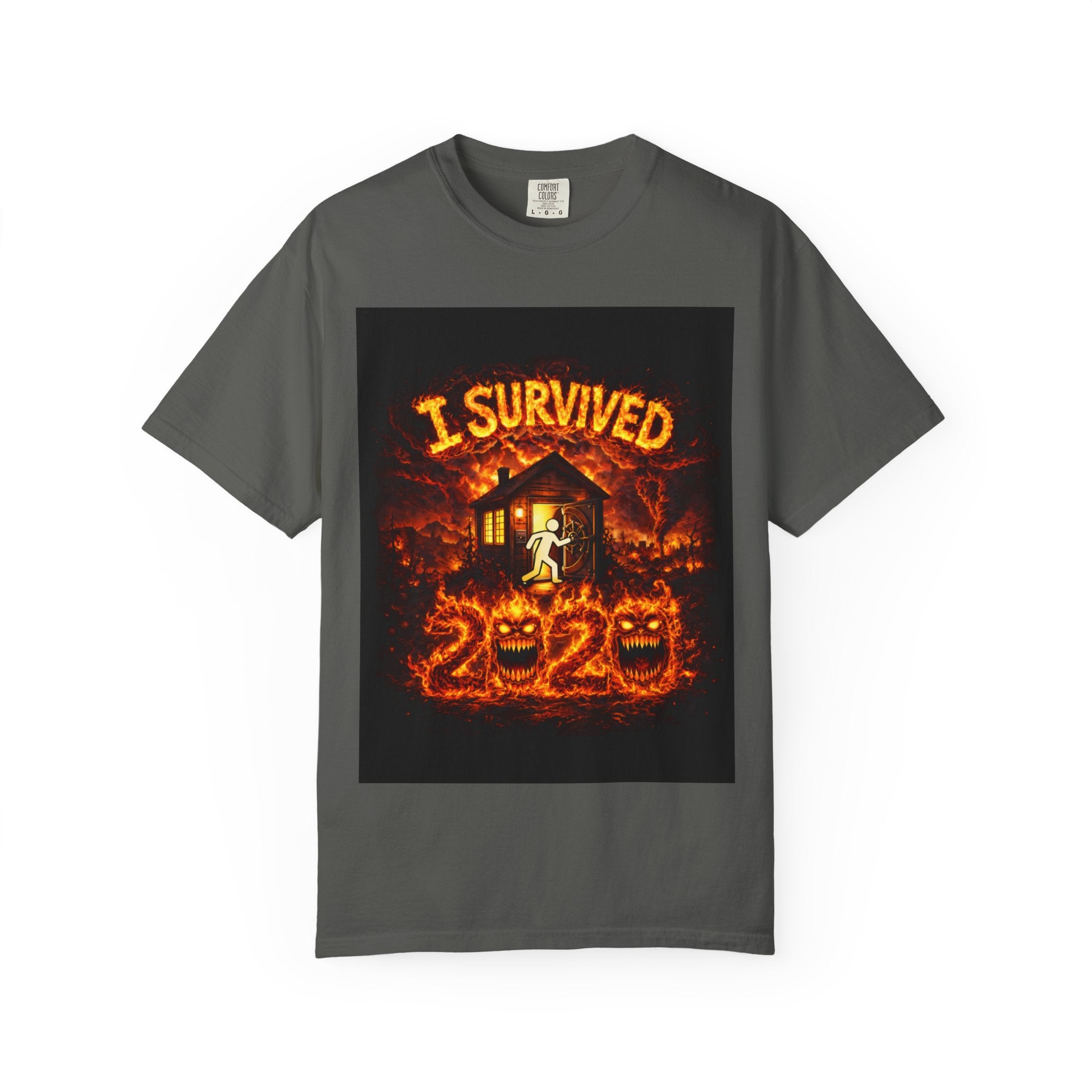 J'ai survécu à 2020 — S2:E3 "Les incendies de forêt en Californie" | T-shirt unisexe teint en plongée édition spéciale incendies de forêt