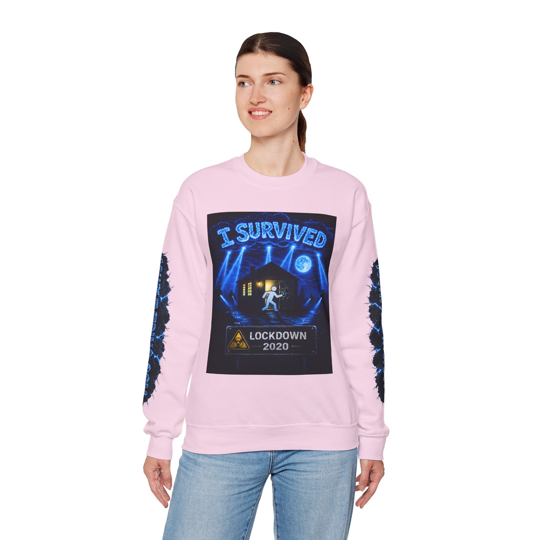 I Survived 2020 — LOCKDOWN S3:E4: "Working From Home" Unisex Heavy Blend™ Crewneck Sweatshirt