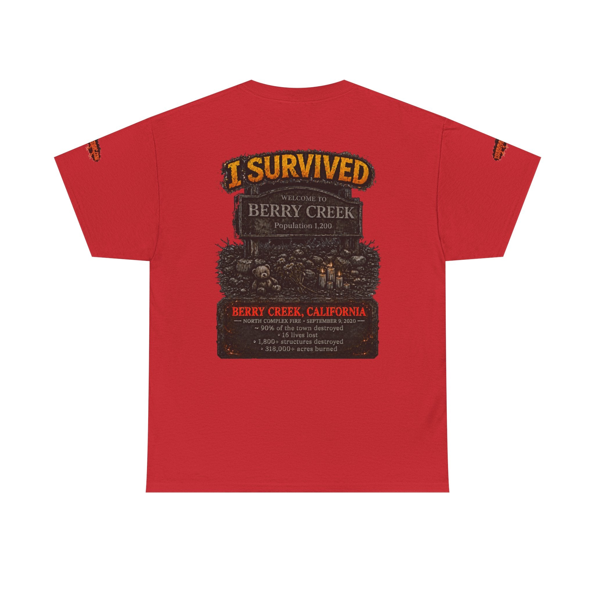 I Survived 2020 — Director's Cut S2:E1 "Berry Creek" | Wildfire Edition Memorial Unisex Heavy Cotton Tee (SPECIAL EDITION)