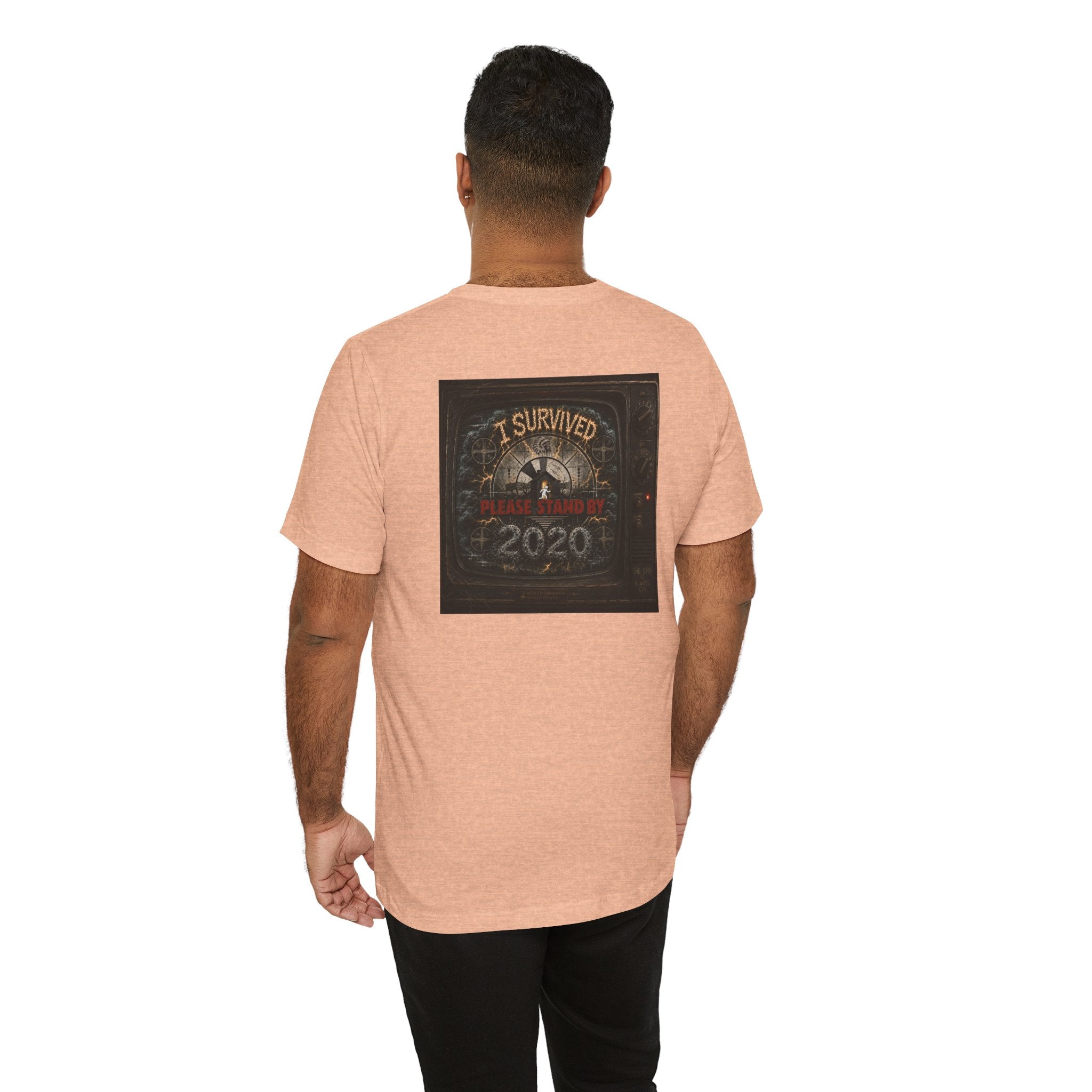 I Survived 2020 — "Please Stand By" Test Pattern Tee Summer Premier Unisex Jersey Short Sleeve Tee