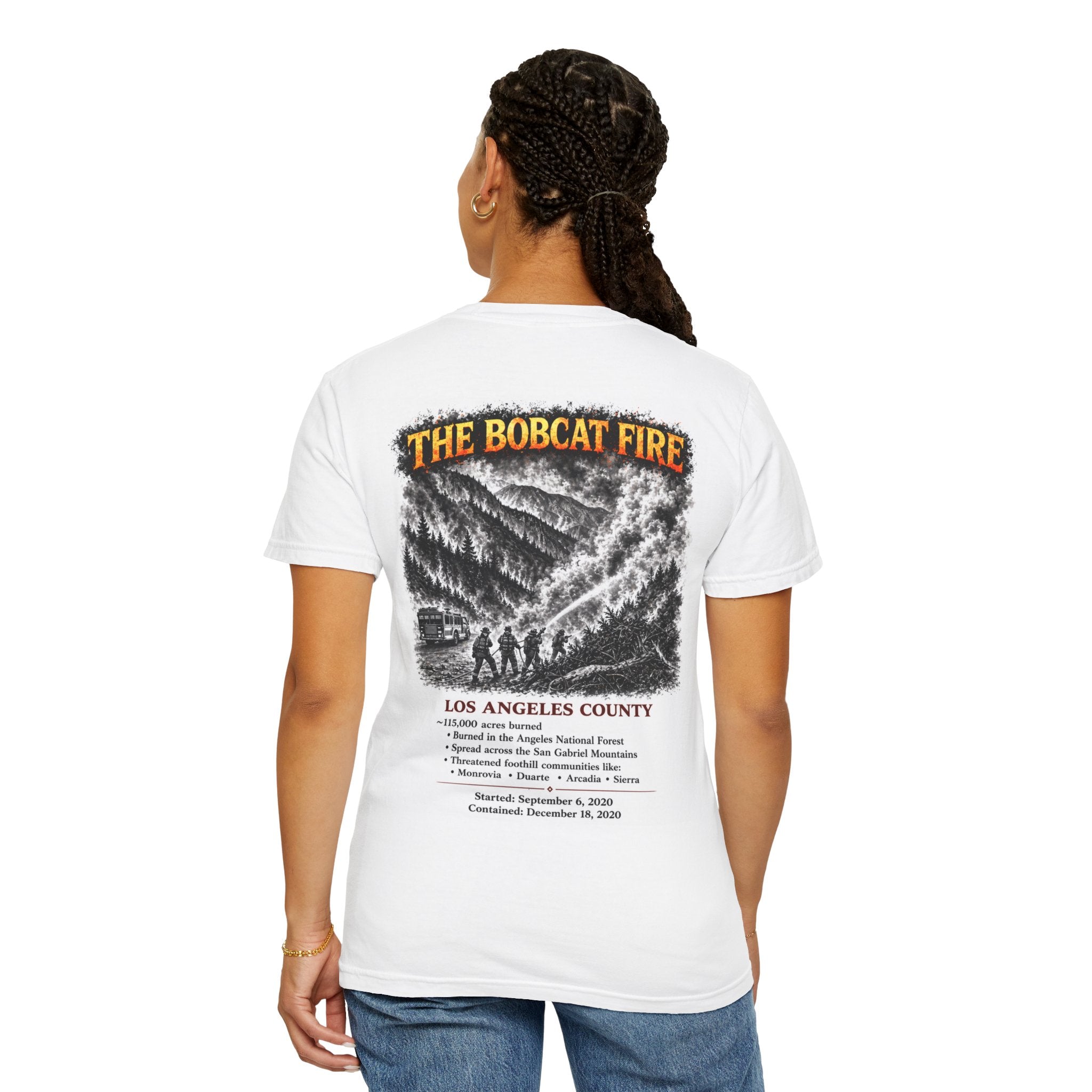I Survived 2020 — S2:E2 "The Bobcat Fire" | Wildfire Edition Memorial Unisex Garment-Dyed T-shirt