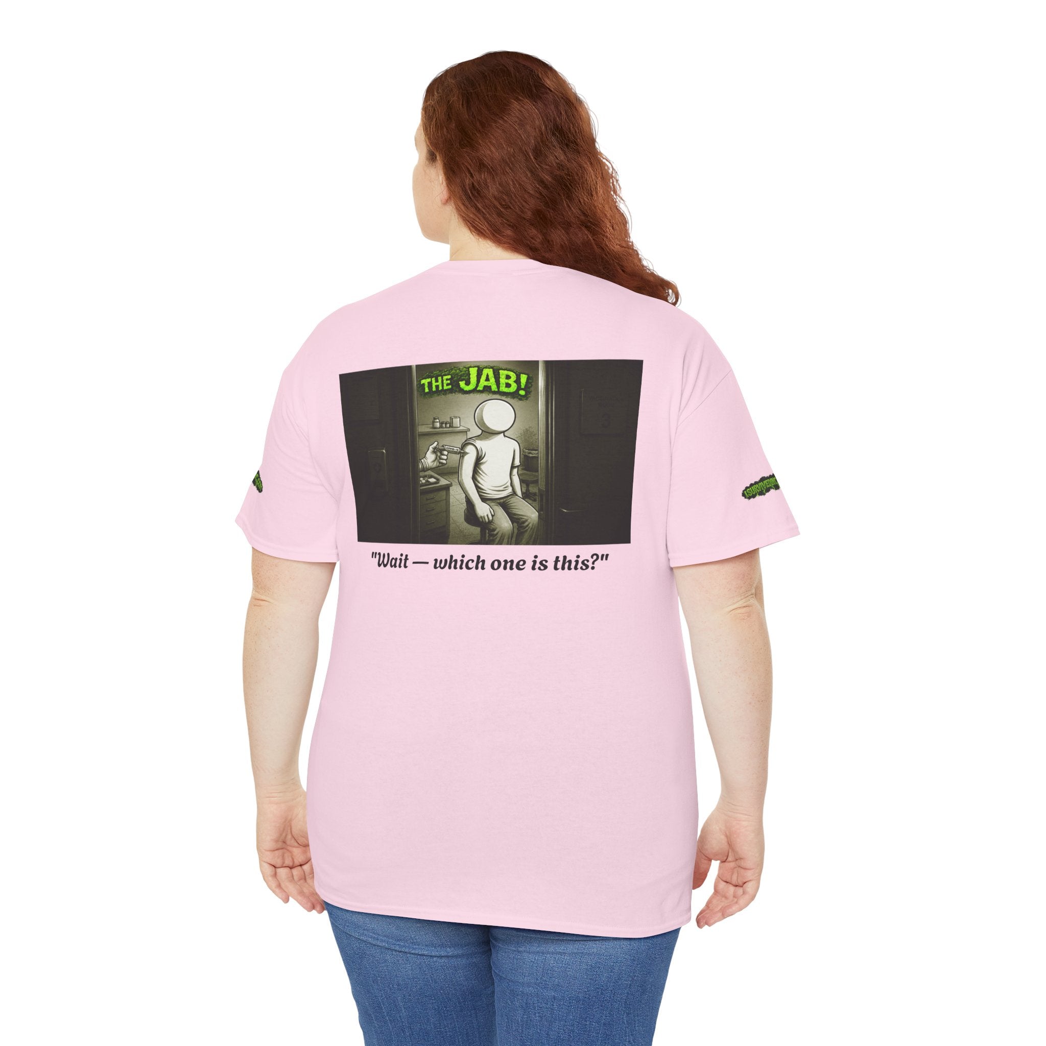 I Survived 2020 — PANDEMIC S1:E3: Director's Cut Special Edition "The Jab!" Unisex Heavy Cotton Tee