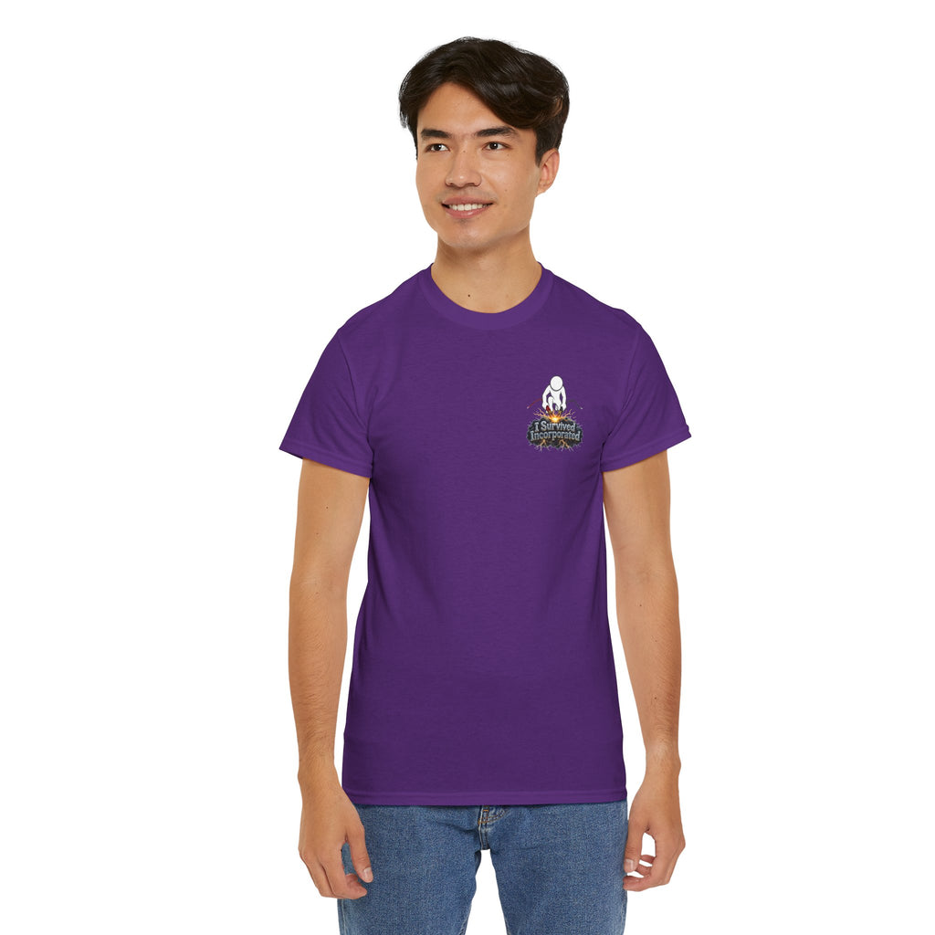 I Survived 2020 — "Please Stand By" Test Pattern Tee Summer Premier Unisex Heavy Cotton Tee