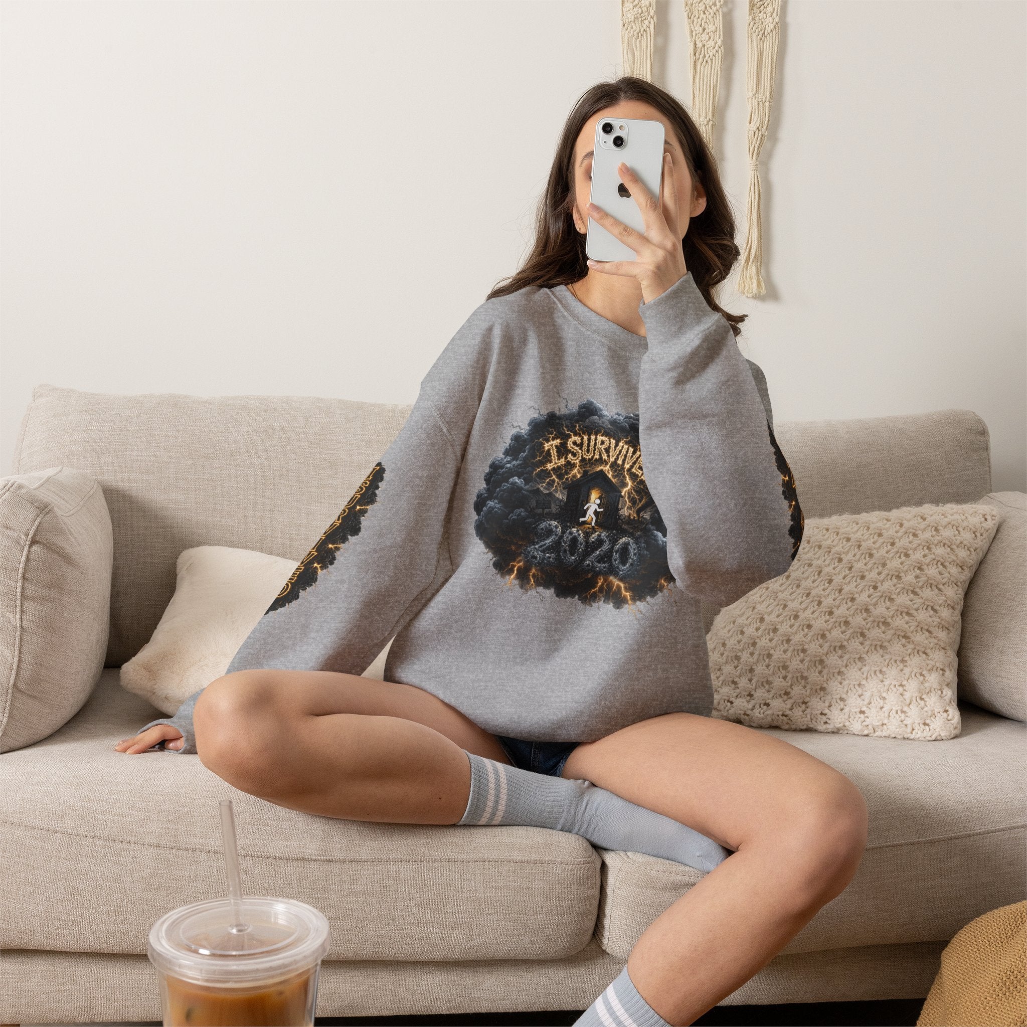 I Survived 2020 — Director's Cut Original Design Teaser Tee | Season 1 Premiere Drop Unisex Heavy Blend™ Crewneck Sweatshirt (SPECIAL EDITION)