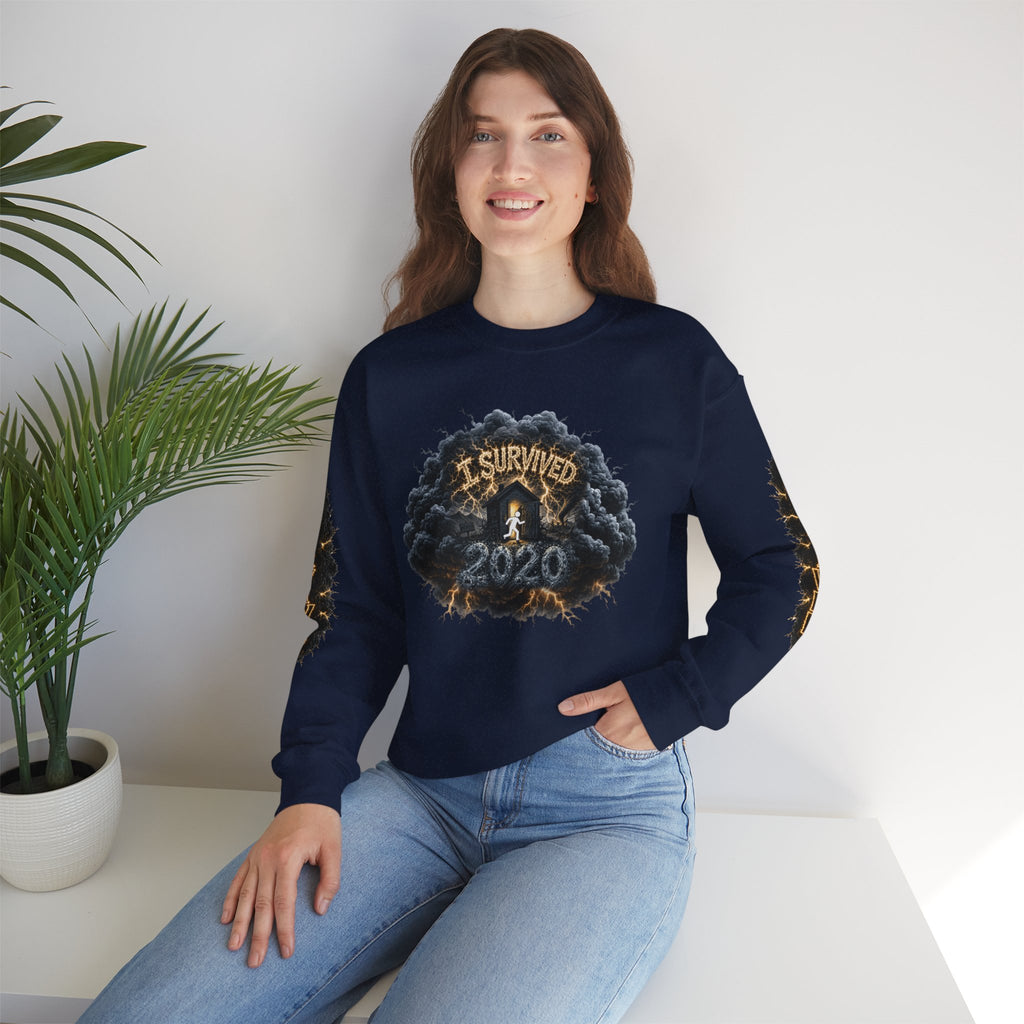 I Survived 2020 — Director's Cut Original Design Teaser Tee | Season 1 Premiere Drop Unisex Heavy Blend™ Crewneck Sweatshirt (SPECIAL EDITION)