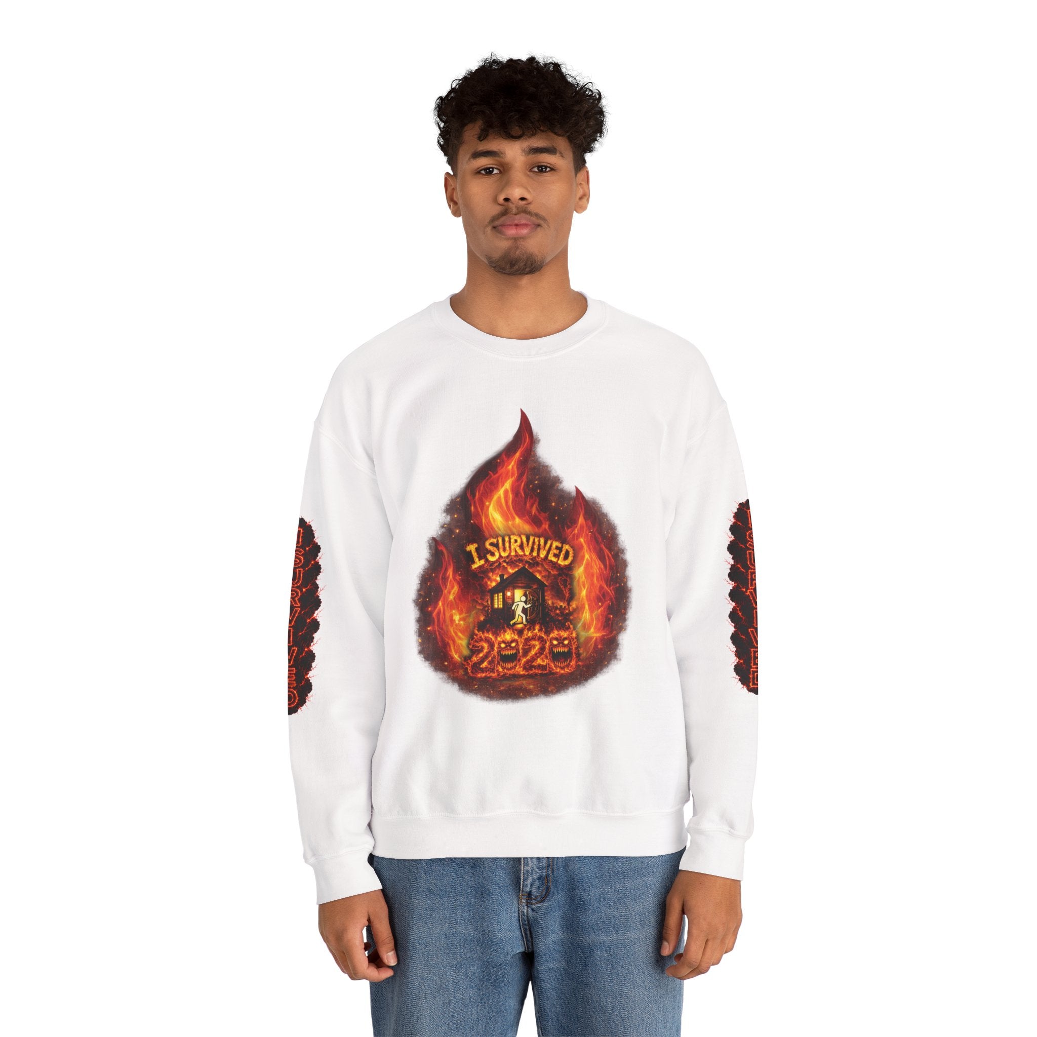 I Survived 2020 — Director's Cut S2:E4 "Western U.S. Wildfire Season" | Mid-Season Finale Pt. 1 | Wildfire Edition Memorial Unisex Heavy Blend™ Crewneck Sweatshirt