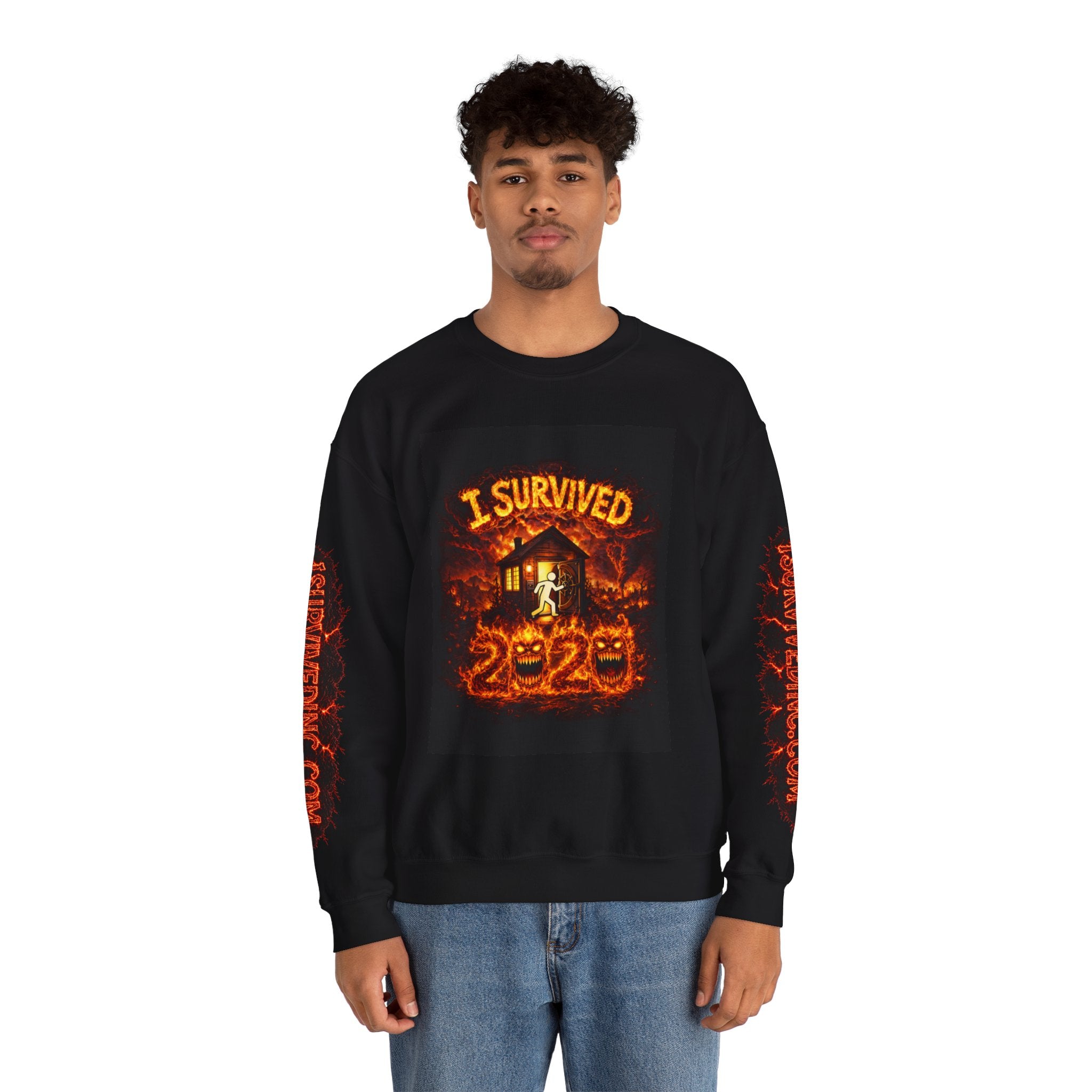 I Survived 2020 — WILDFIRES S2:E3: "The California Wildfires" Memorial Unisex Heavy Blend™ Crewneck Sweatshirt