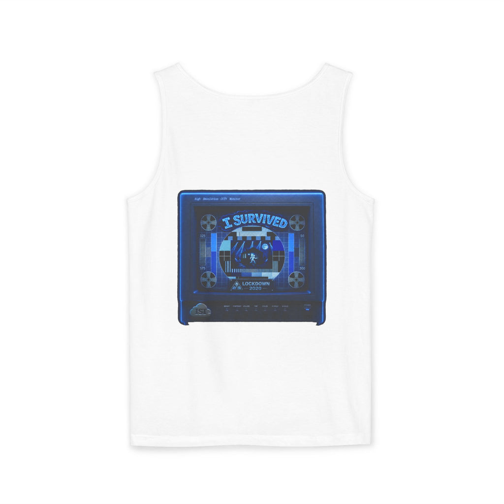 I Survived 2020 — "Please Stand By" Test Pattern Tee Lockdown Special Edition Summer Exclusive Unisex Garment-Dyed Tank Top
