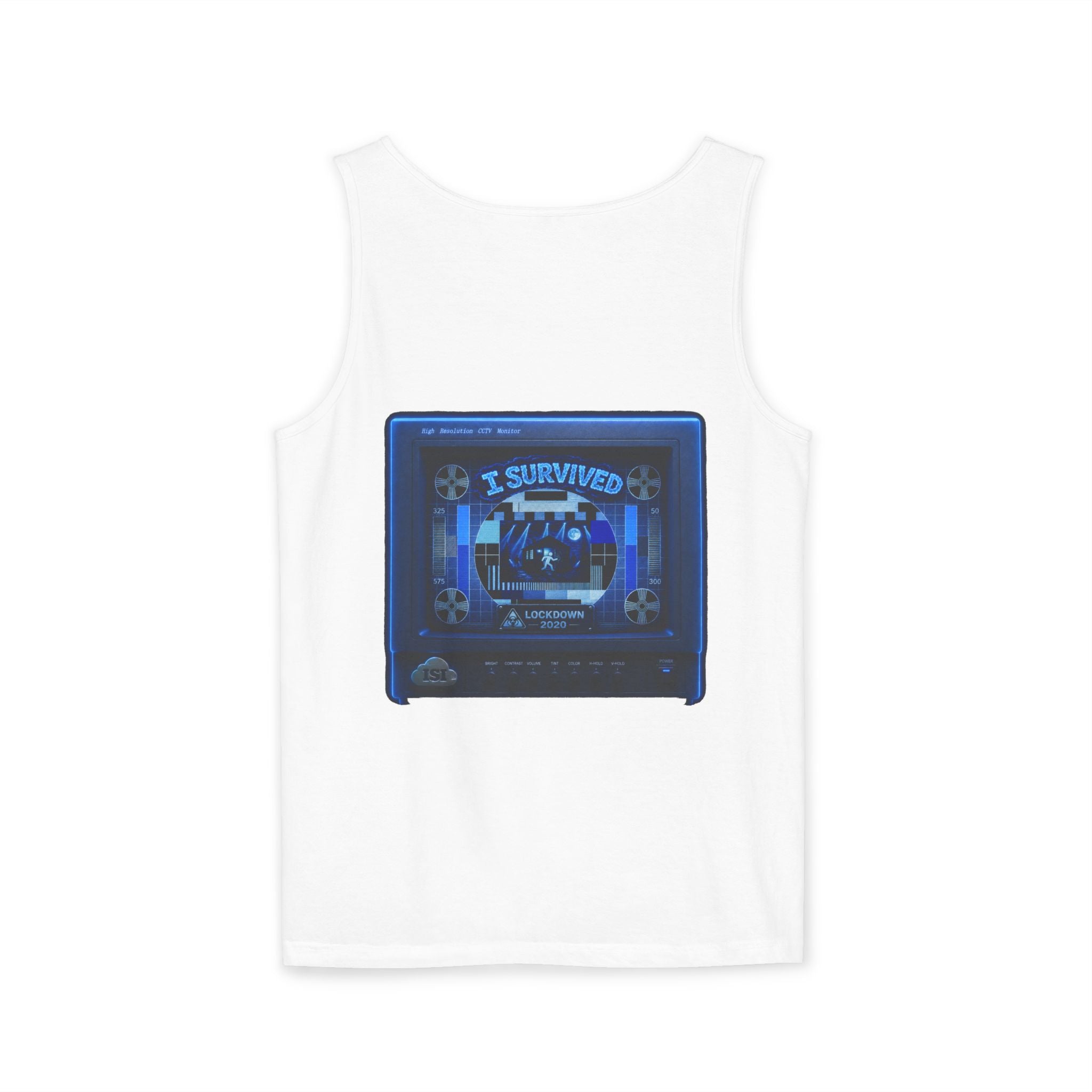 I Survived 2020 — "Please Stand By" Test Pattern Tee Lockdown Special Edition Summer Exclusive Unisex Garment-Dyed Tank Top