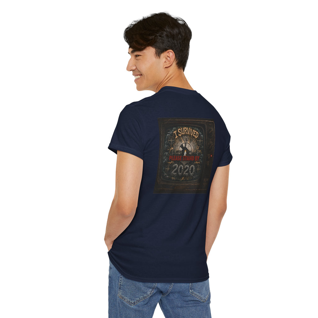 I Survived 2020 — "Please Stand By" Test Pattern Tee Summer Premier Unisex Heavy Cotton Tee