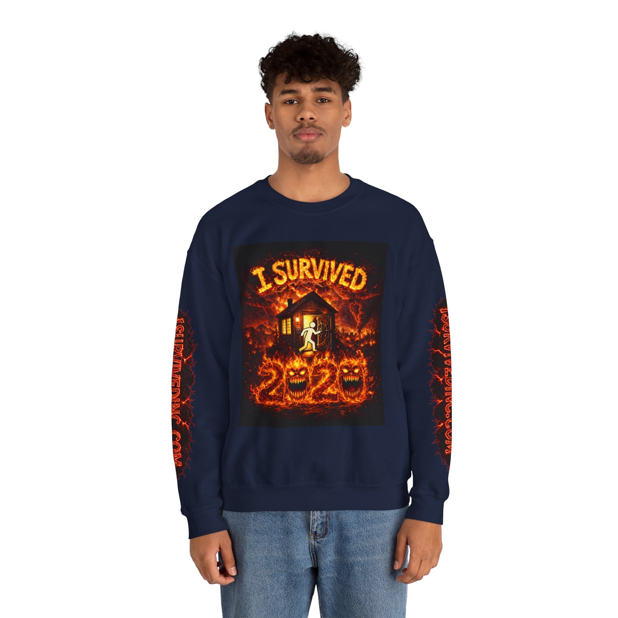 I Survived 2020 — WILDFIRES S2:E4: "Western U.S." Memorial Unisex Heavy Blend™ Crewneck Sweatshirt