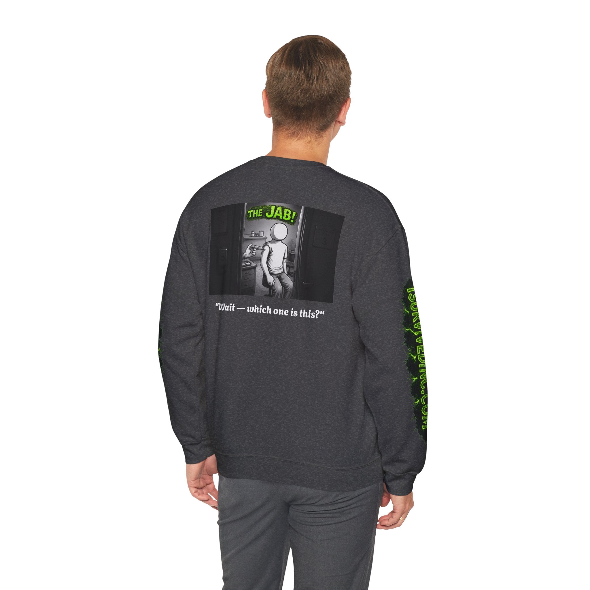 I Survived 2020 — S1:E3 "The Jab!" | Pandemic Edition Unisex Heavy Blend™ Crewneck Sweatshirt