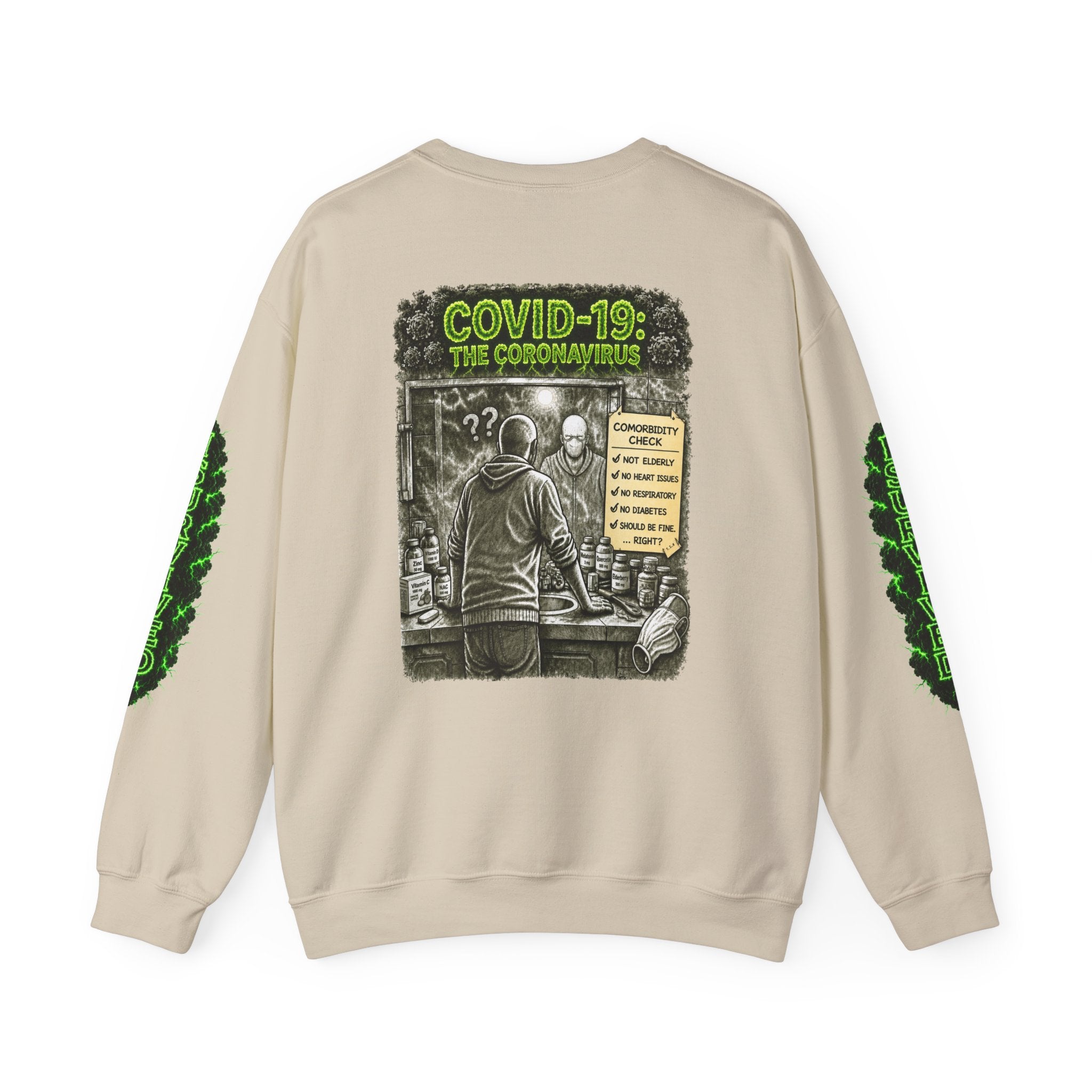 I Survived 2020 — PANDEMIC S1:E1: Director's Cut "COVID-19: The Coronavirus" Unisex Heavy Blend™ Crewneck Sweatshirt