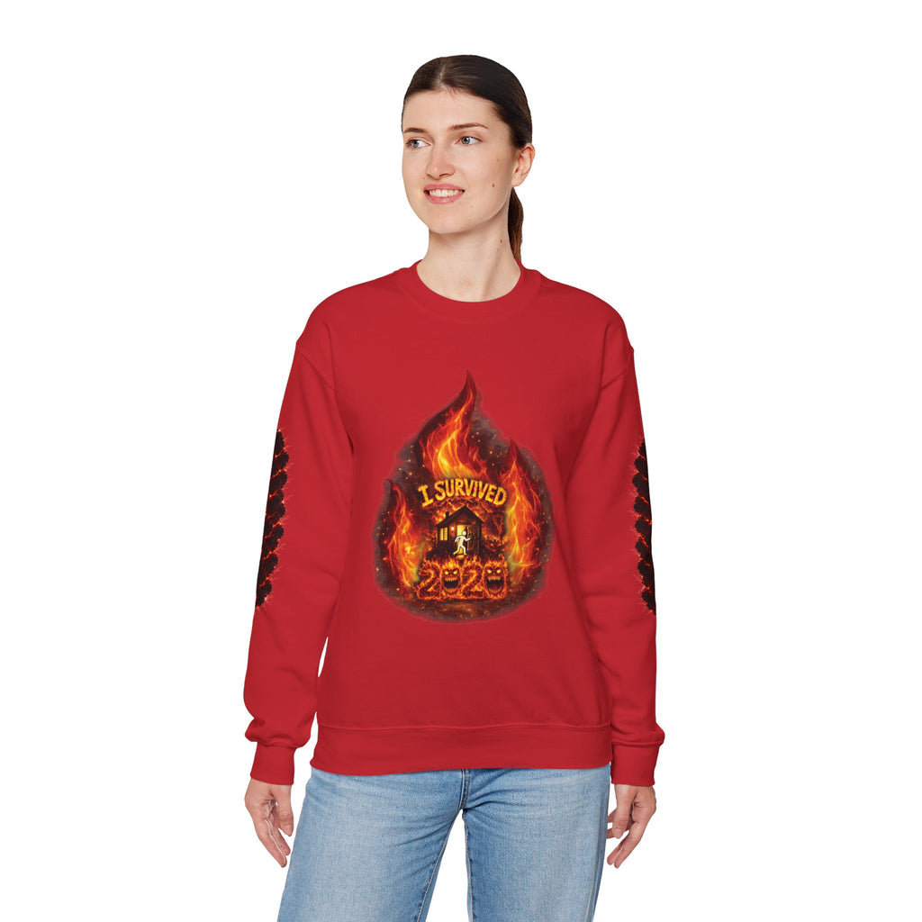 I Survived 2020 — Director's Cut S2:E2 "The Bobcat Fire" | Wildfire Edition Memorial Unisex Heavy Blend™ Crewneck Sweatshirt