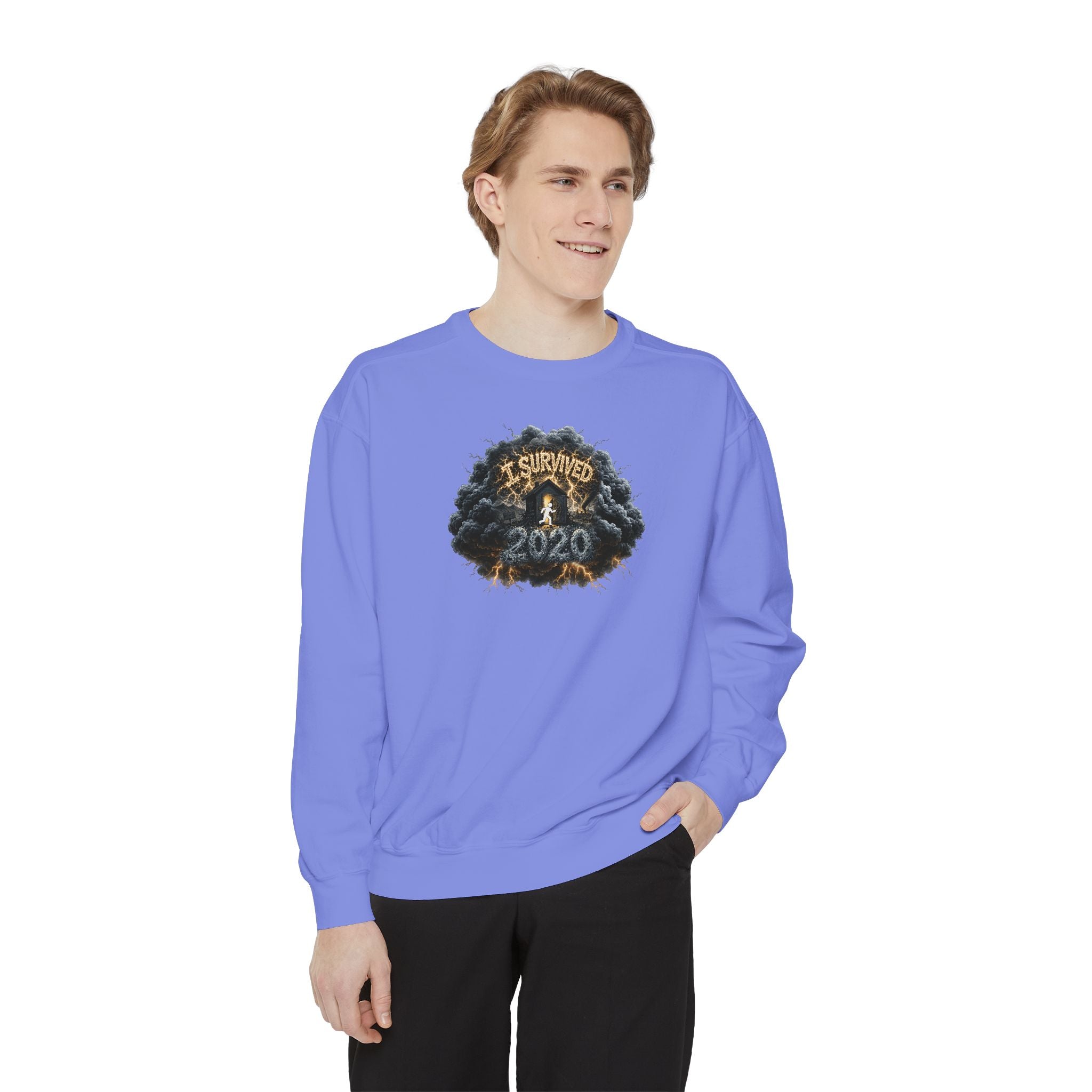 I Survived 2020 — Original PILOT Design: Director's Cut Unisex Garment-Dyed Sweatshirt