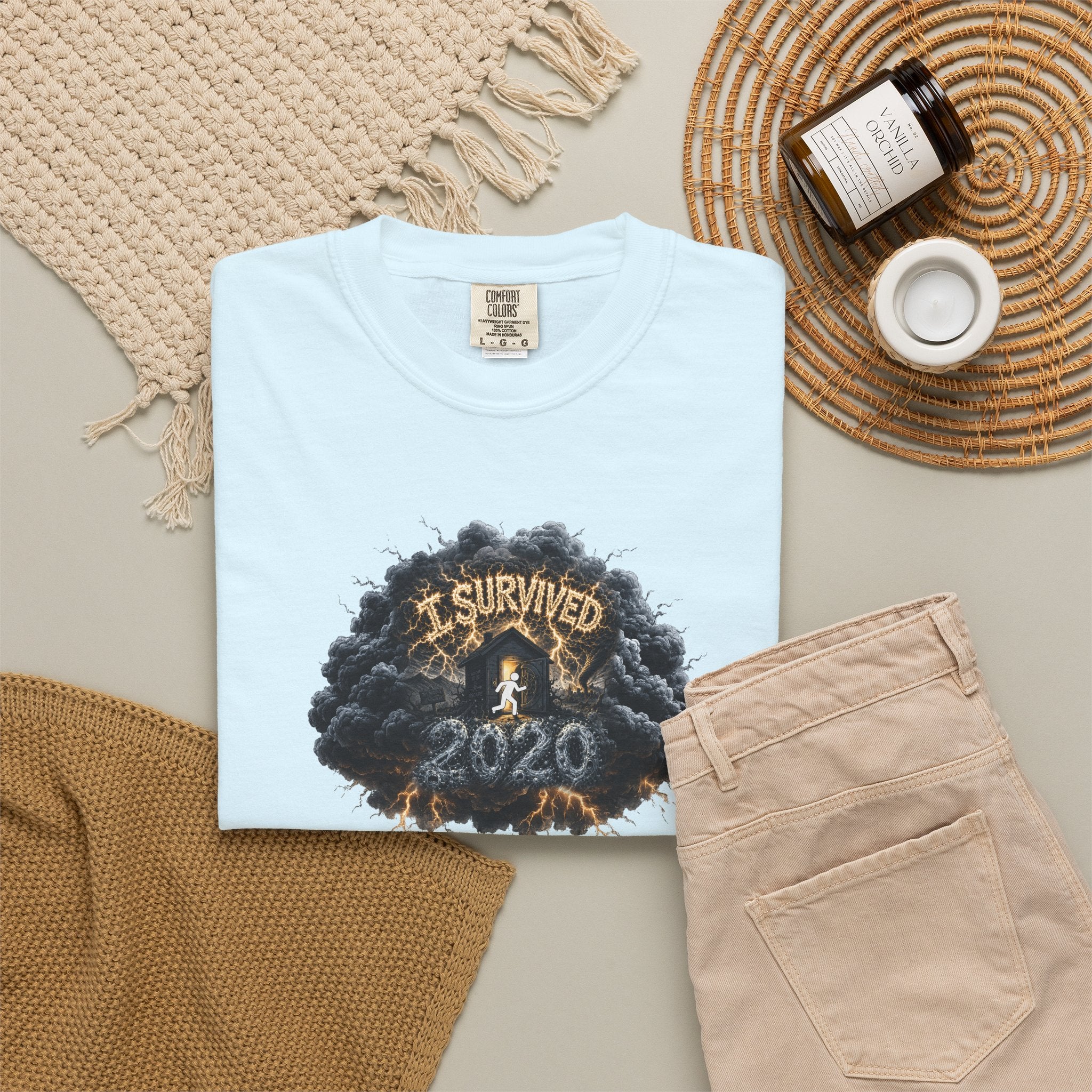 I Survived 2020 — Original PILOT Design: Director's Cut Unisex Garment-Dyed T-shirt