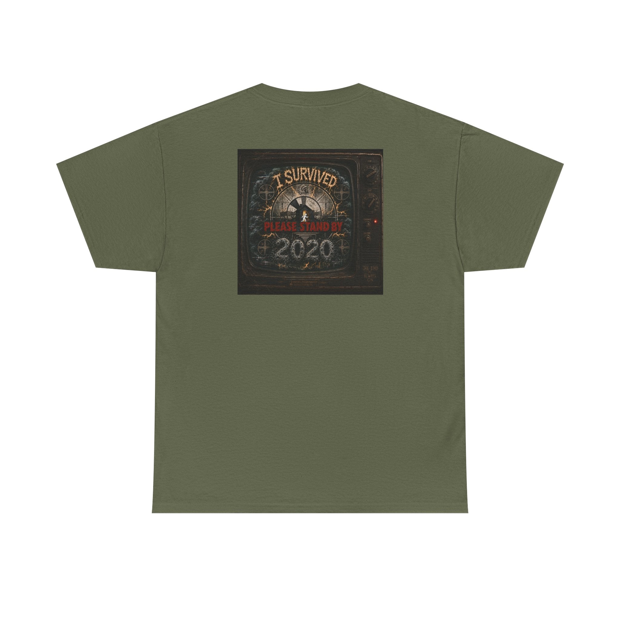 I Survived 2020 — "Please Stand By" Test Pattern Tee Summer Premier Unisex Heavy Cotton Tee