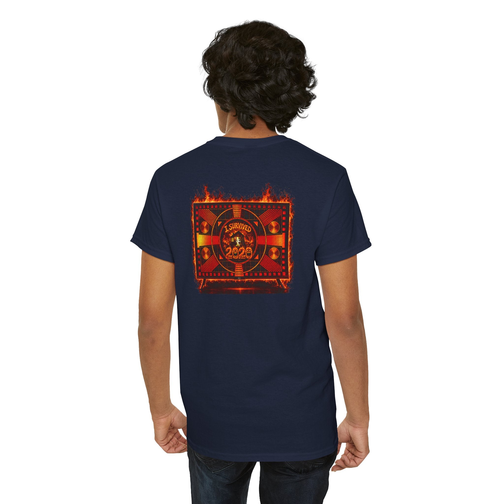 I Survived 2020 — "Please Stand By" Test Pattern Tee Wildfire Signal Edition Summer Premiere Unisex Heavy Cotton Tee