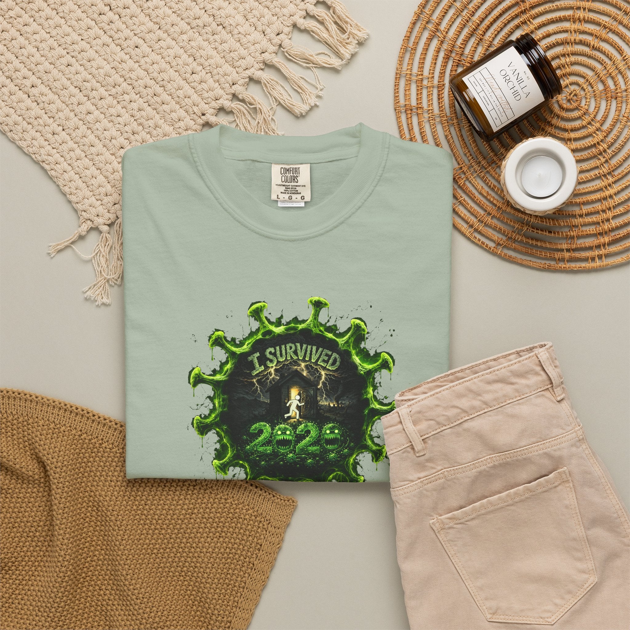 I Survived 2020 —  PANDEMIC S1:E1: Director's Cut "COVID-19: The Coronavirus" Unisex Garment-Dyed T-shirt