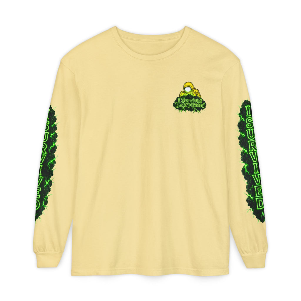 I Survived 2020 — "Please Stand By" Test Pattern Toxic Signal Tee Special Edition Summer Premiere Unisex Garment-Dyed Long Sleeve T-Shirt