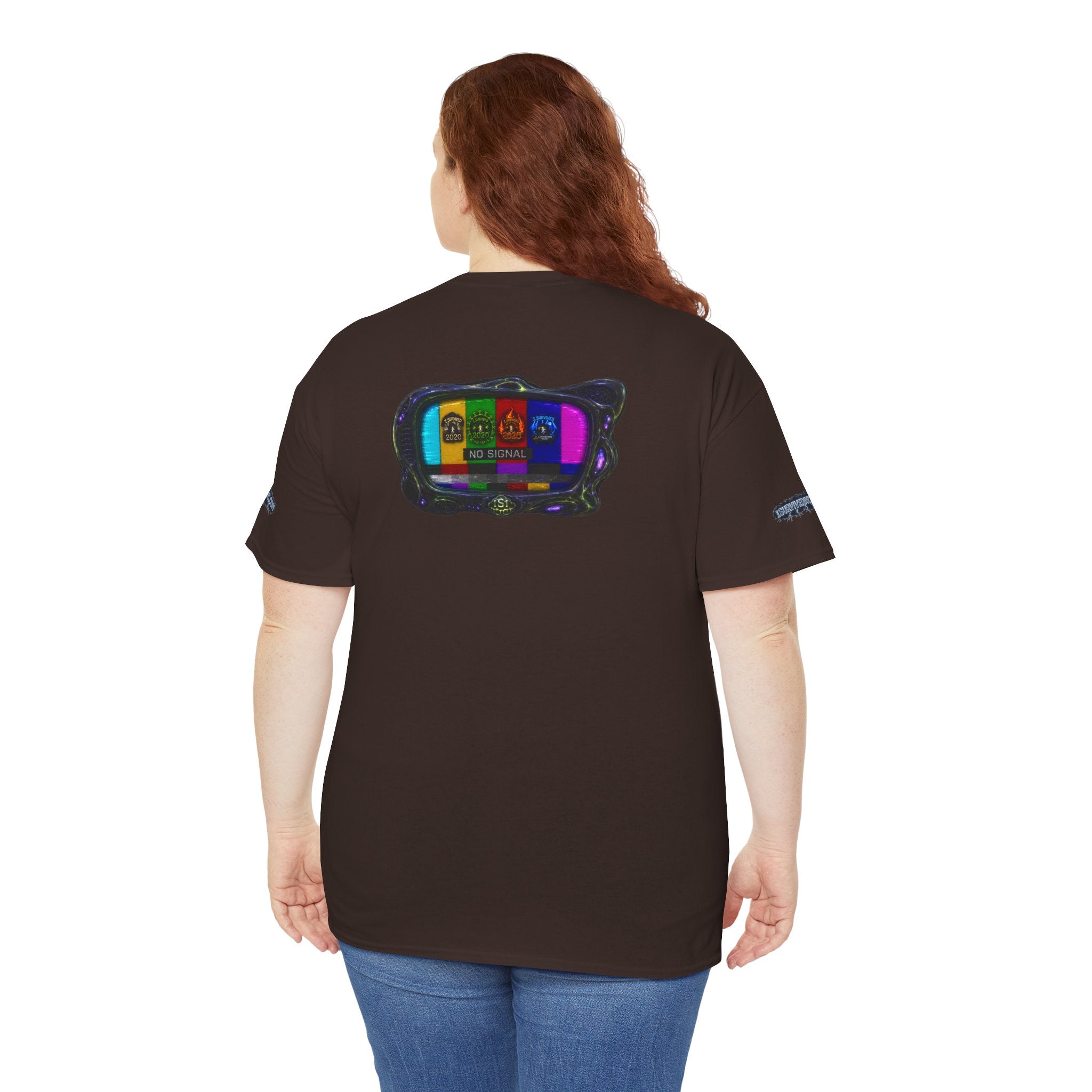 I Survived 2020 — "No Signal" Test Pattern Tee Alien Broadcast Finale Special Edition Summer Premiere Unisex Heavy Cotton Tee