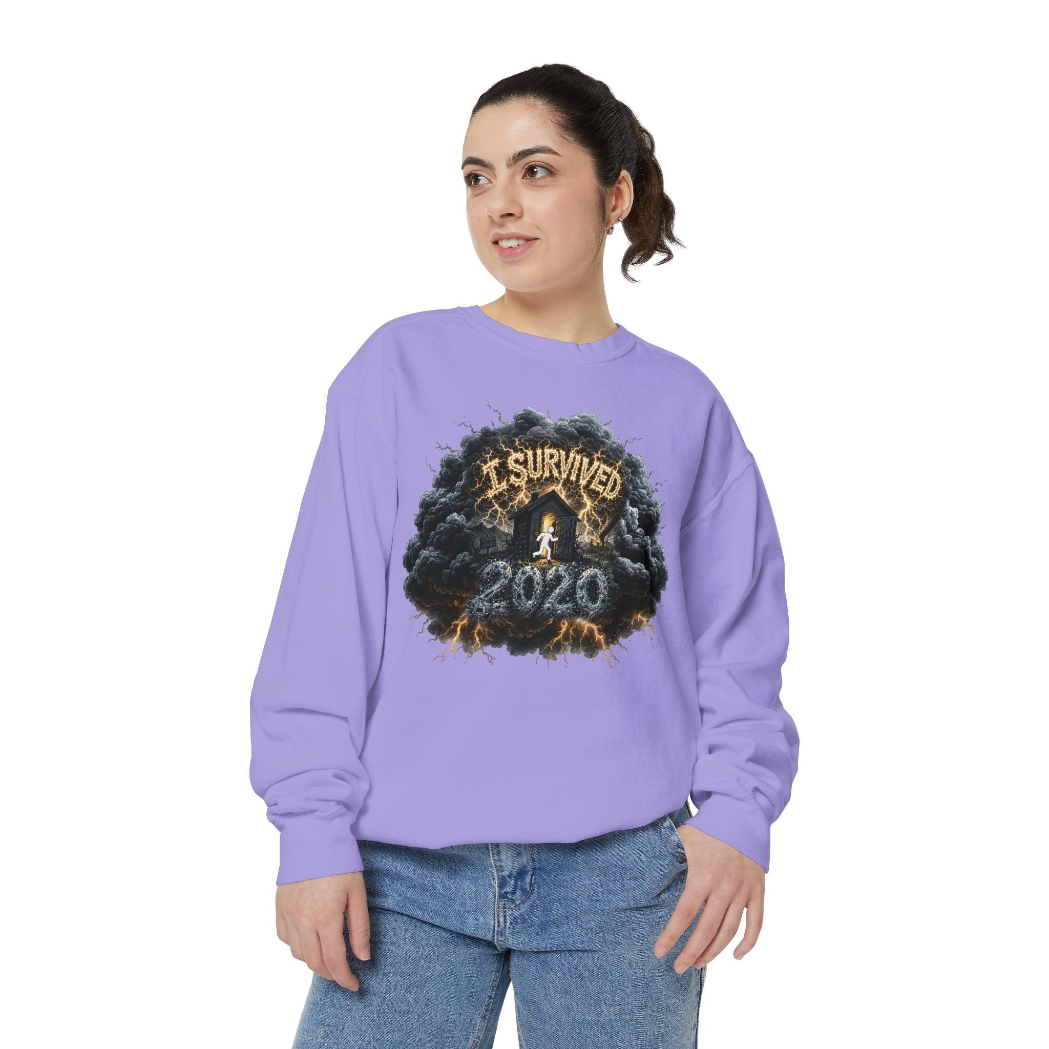 I Survived 2020 — Director's Cut Original Design Teaser Sweatshirt | Season 1 Premiere Drop Unisex Garment-Dyed Sweatshirt