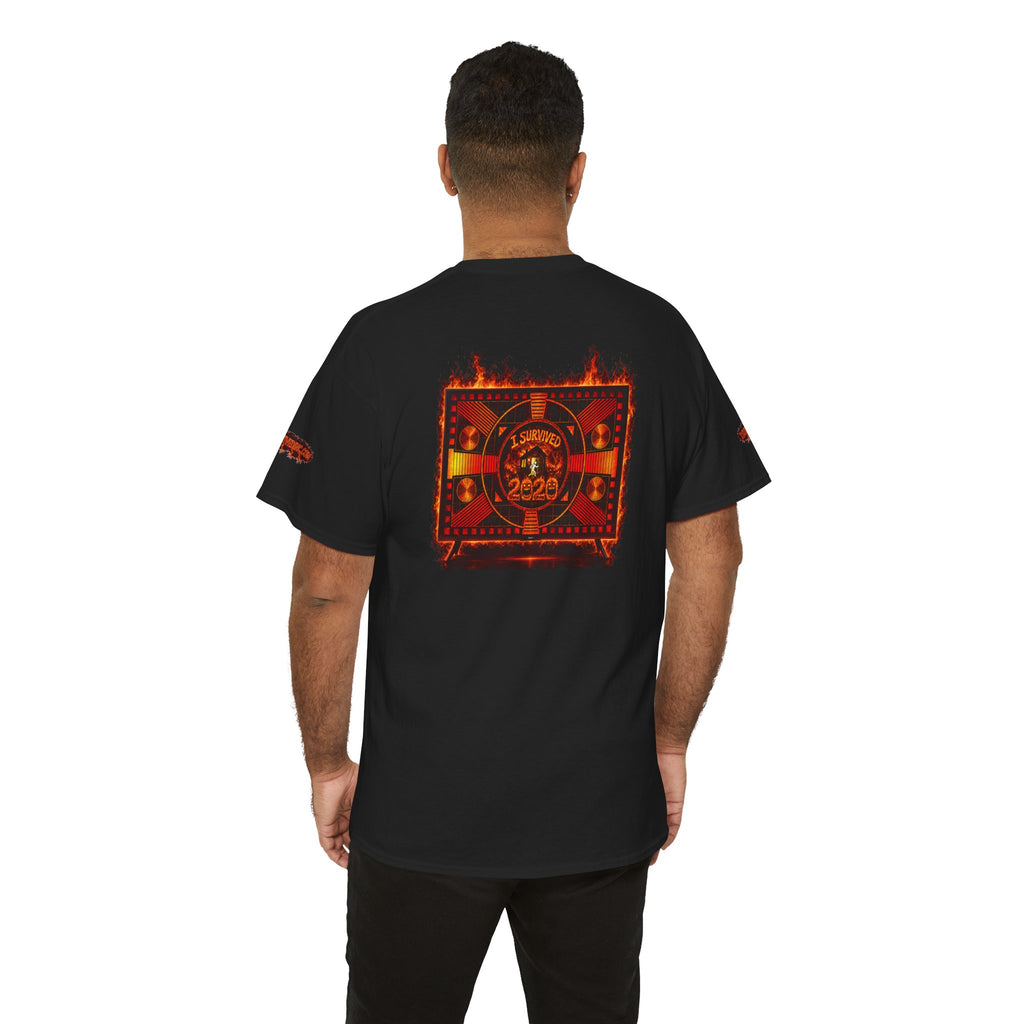 I Survived 2020 — "Please Stand By" Test Pattern Tee Wildfire Signal Special Edition Summer Premiere Unisex Heavy Cotton Tee