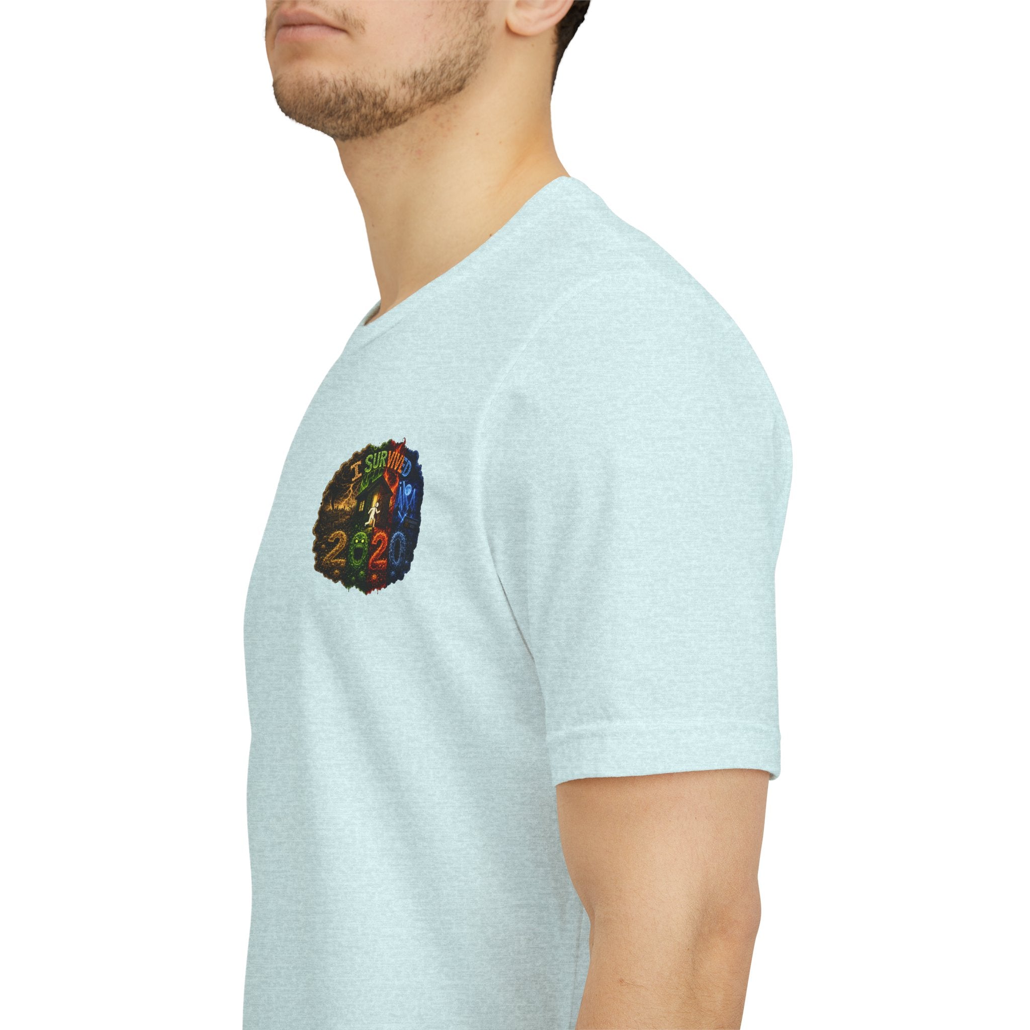 I Survived 2020 — "No Signal" Test Pattern Tee Alien Broadcast Finale Summer Premiere Unisex Jersey Short Sleeve Tee