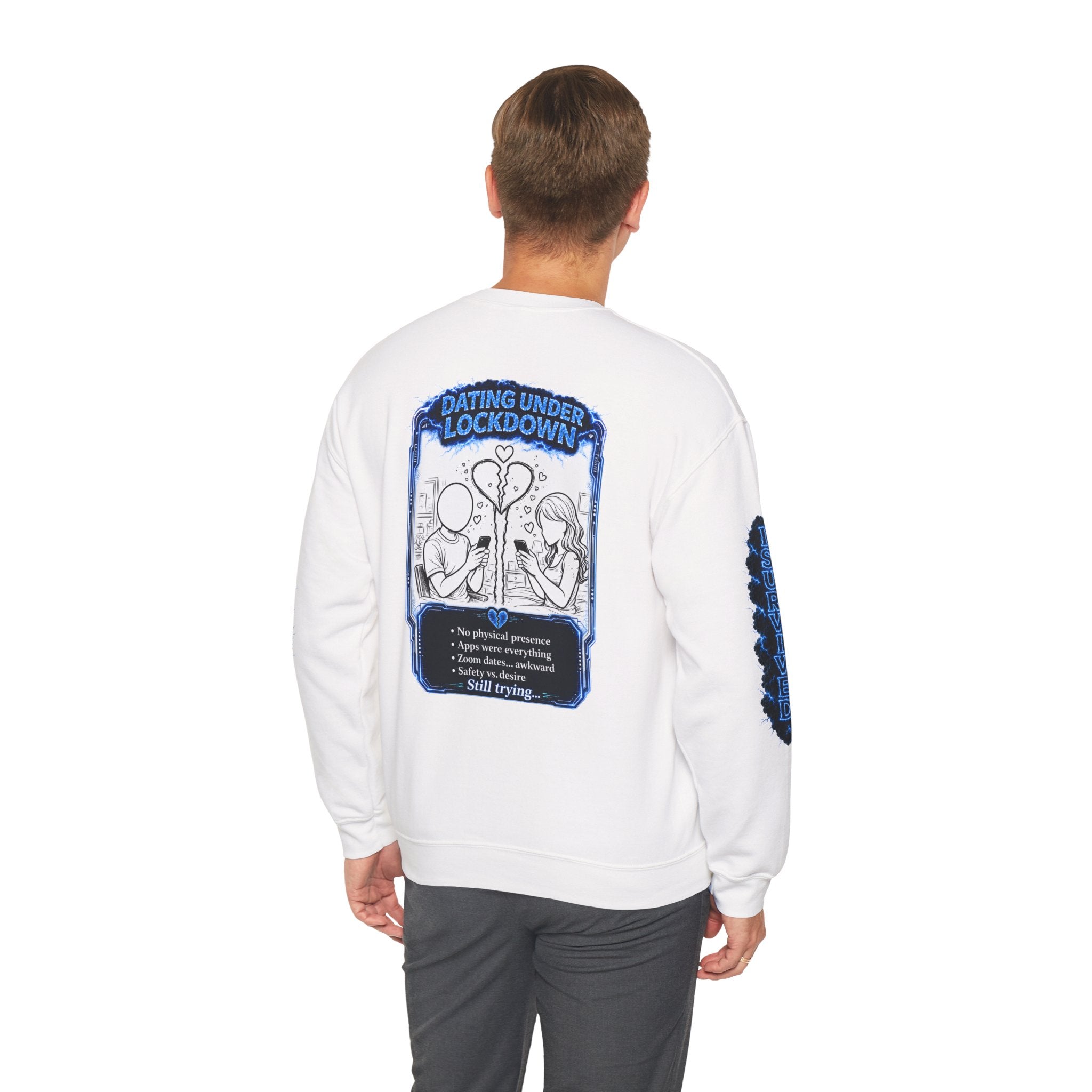 I Survived 2020 — LOCKDOWN S3:E2: Director's Cut Special Edition "Dating Under Lockdown" Unisex Heavy Blend™ Crewneck Sweatshirt