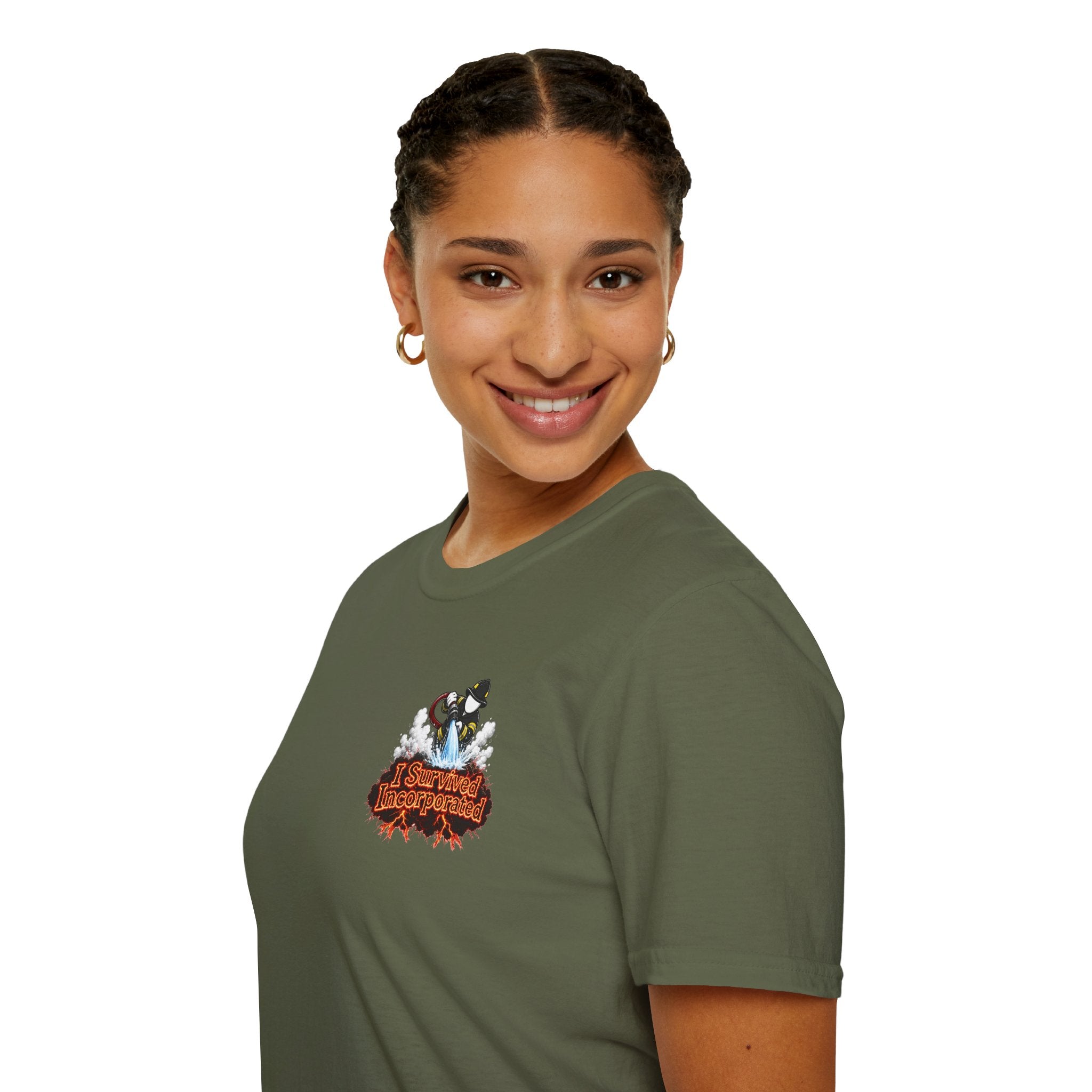 I Survived 2020 — "Please Stand By" Test Pattern Tee Wildfire Signal Edition Summer Premiere Unisex Softstyle T-Shirt
