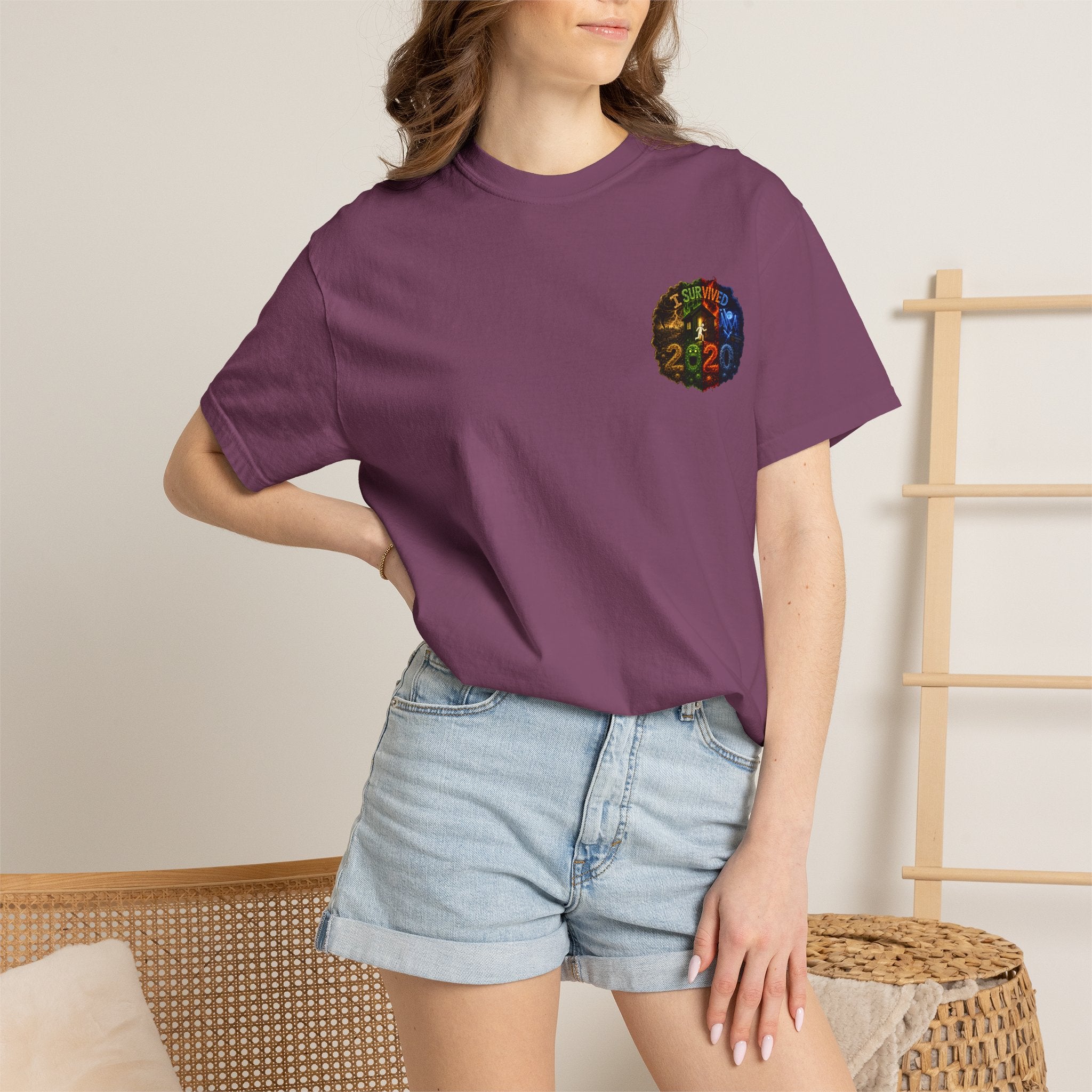 I Survived 2020 — "No Signal" Test Pattern Tee Alien Broadcast Finale Summer Premiere Unisex Garment-Dyed T-shirt