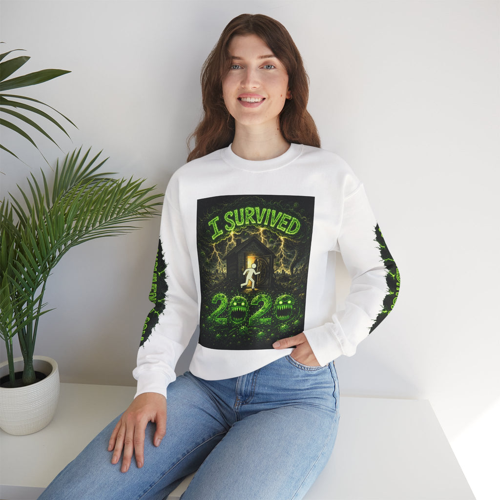 I Survived 2020 — PANDEMIC S1:E4: "Mask Madness" Unisex Heavy Blend™ Crewneck Sweatshirt